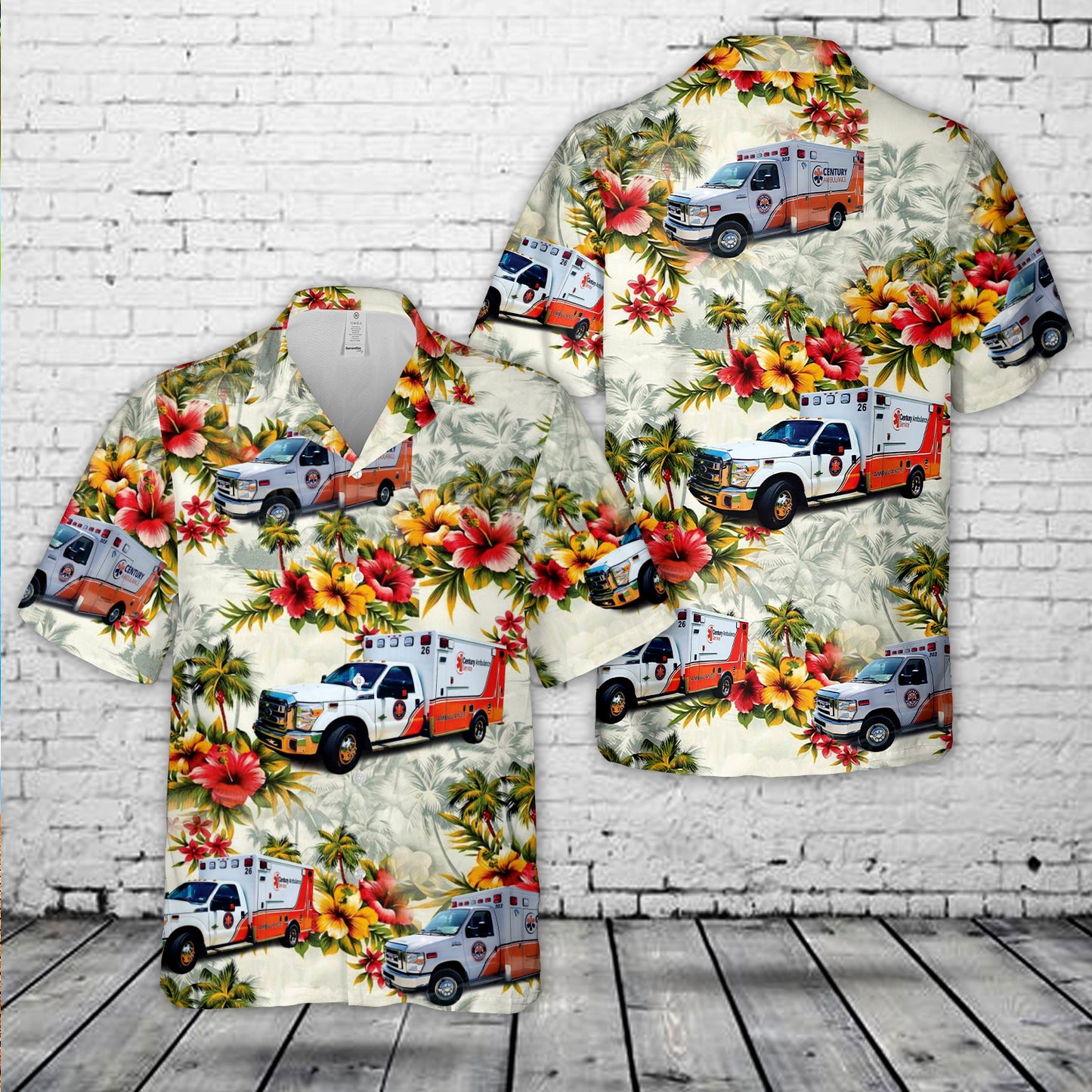 Century Ambulance Service, Jacksonville, Florida Hawaiian Shirt