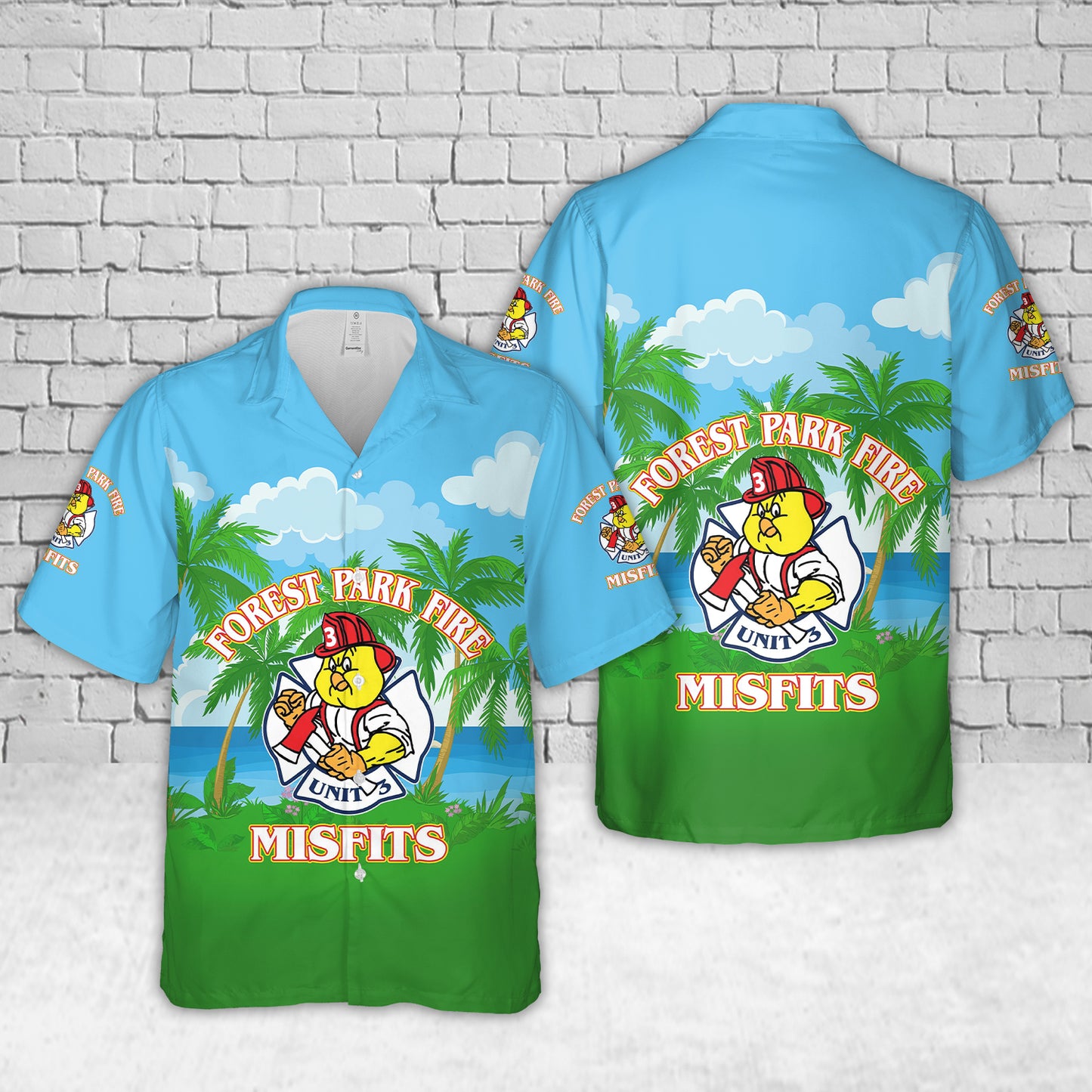 Cincinnati, Ohio, Forest Park Fire Department Hawaiian Shirt