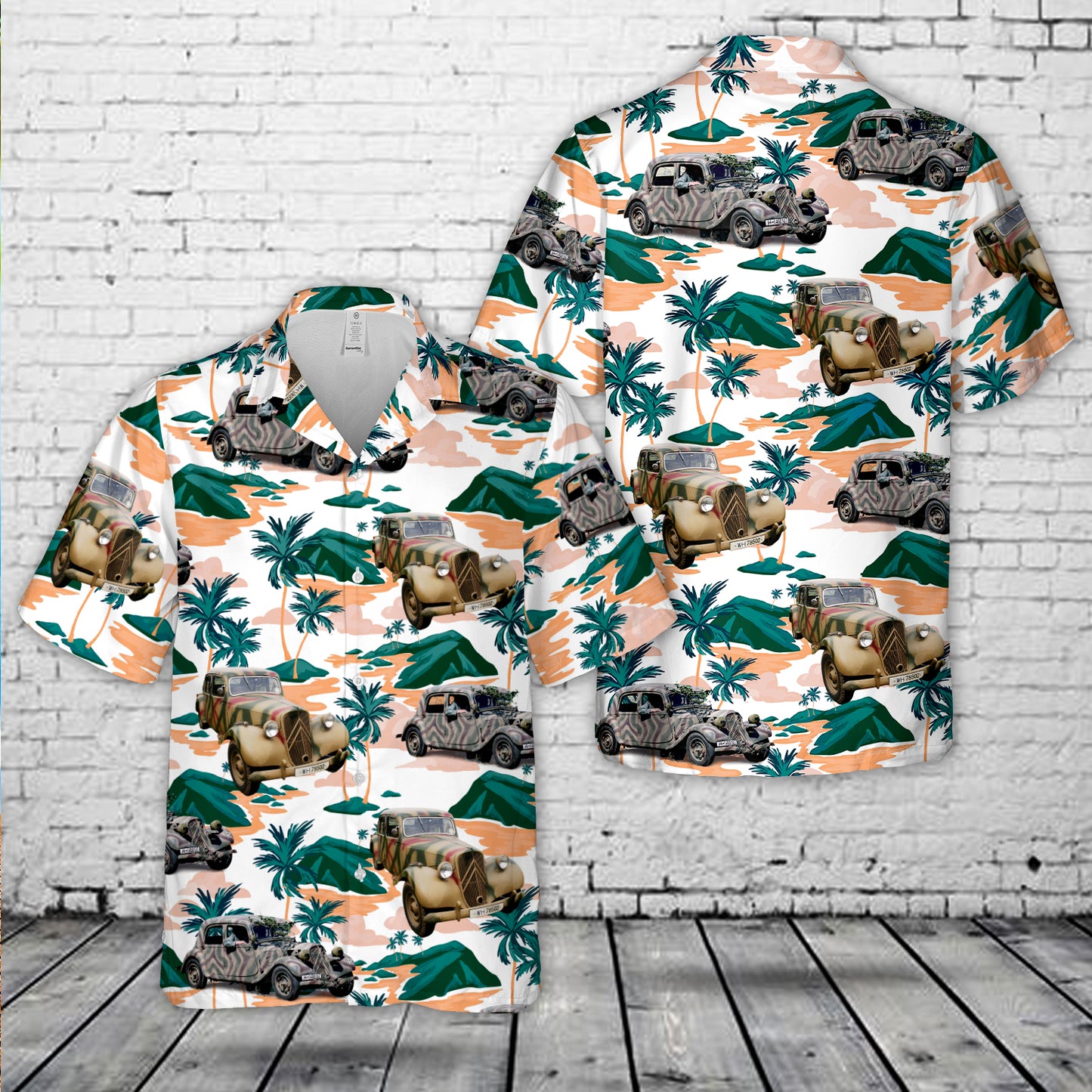 Citroen 11CV Traction staff car WW2 Hawaiian Shirt
