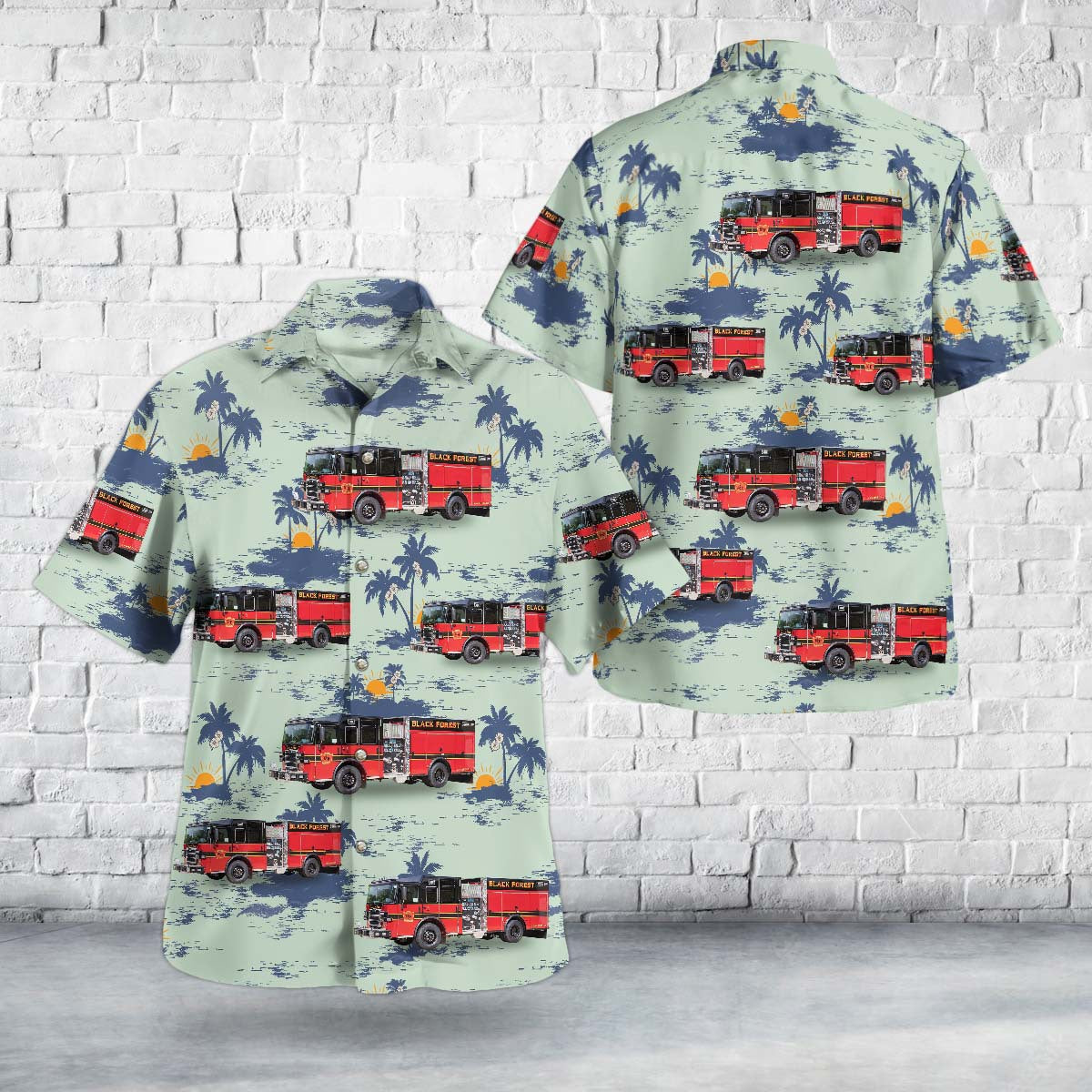 Colorado Springs, Colorado, Black Forest Fire District Hawaiian Shirt