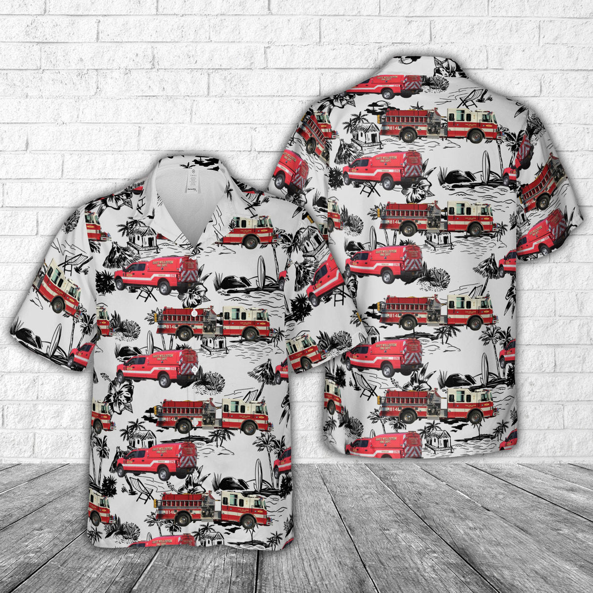 East Williston Fire Department, New York Hawaiian Shirt