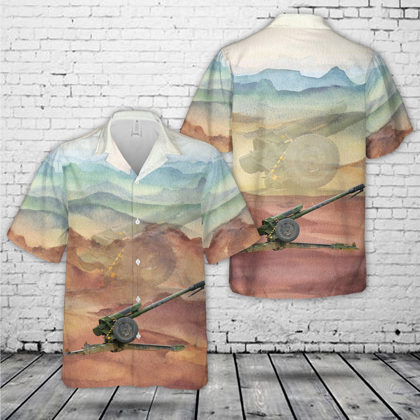 Finnish Army 122 H 63 Howitzer Hawaiian Shirt