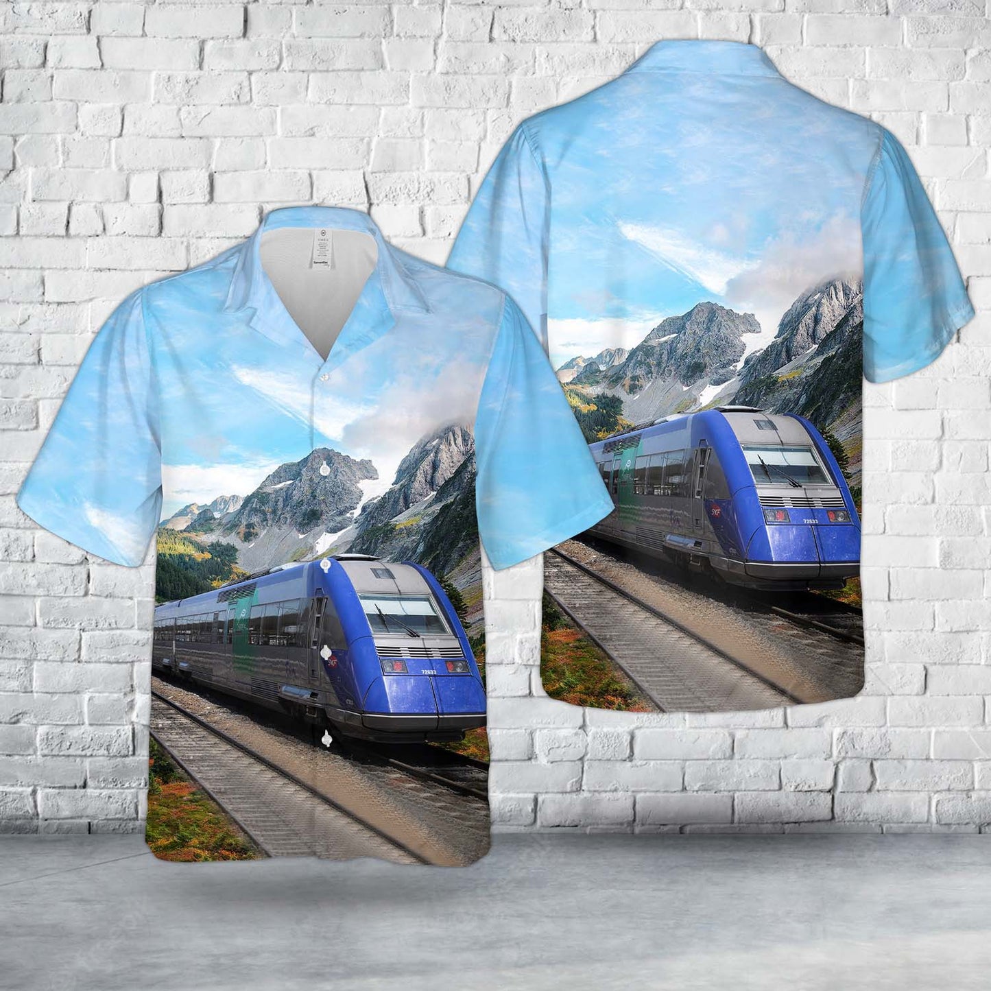 France SNCF Class X 72500 Diesel Multiple Unit Train Hawaiian Shirt