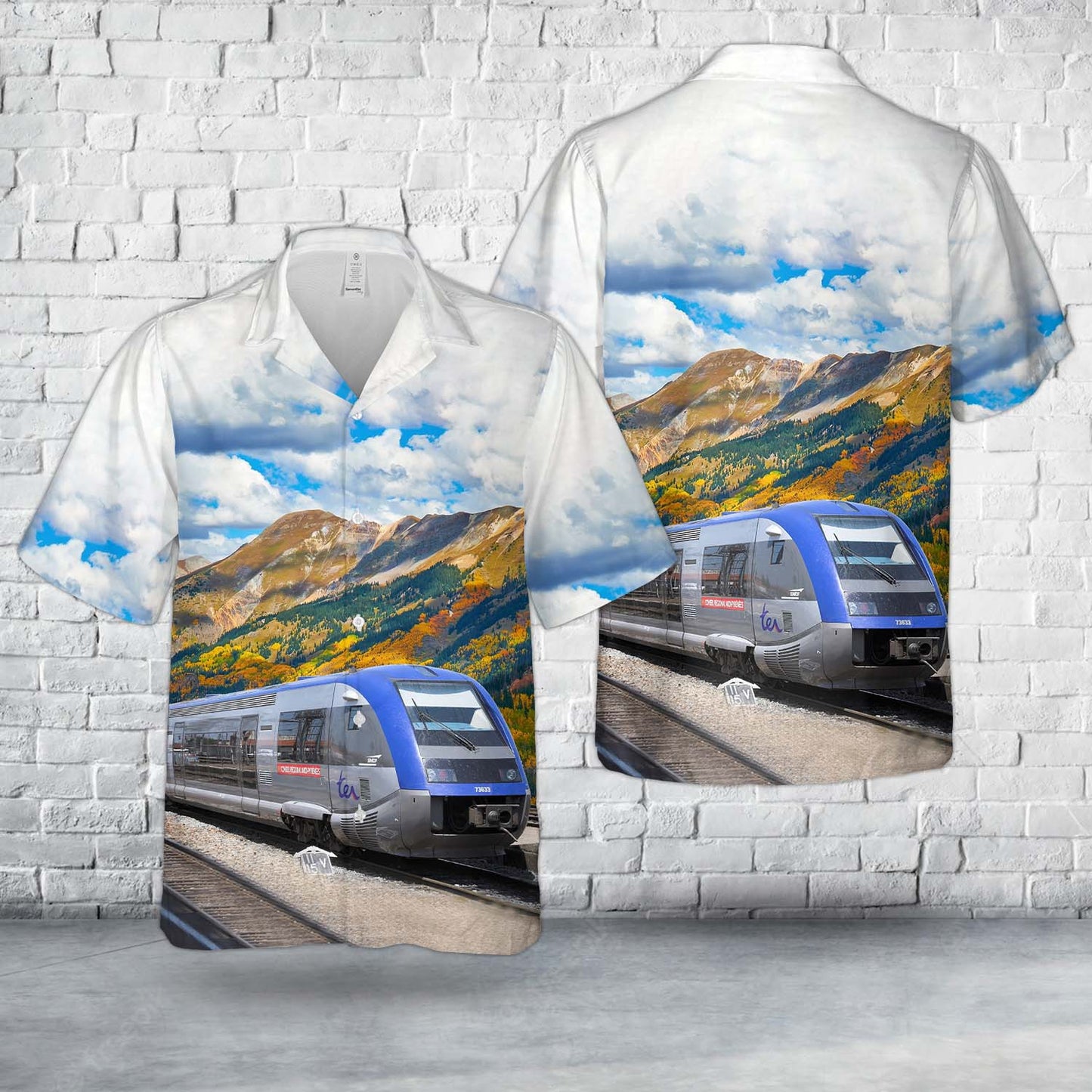 France SNCF Class X 73500 Diesel Multiple Unit Train Hawaiian Shirt