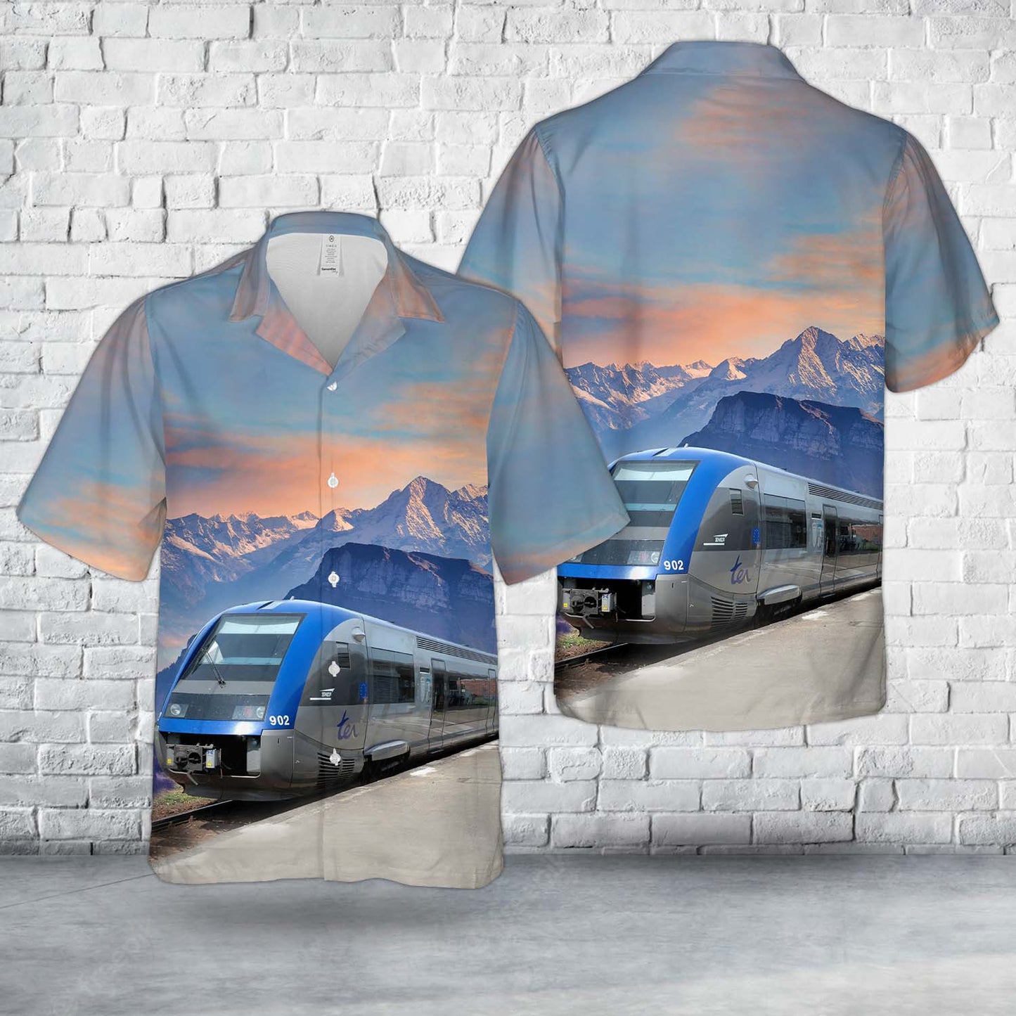 France SNCF Class X 73900 Diesel Multiple Unit Train Hawaiian Shirt