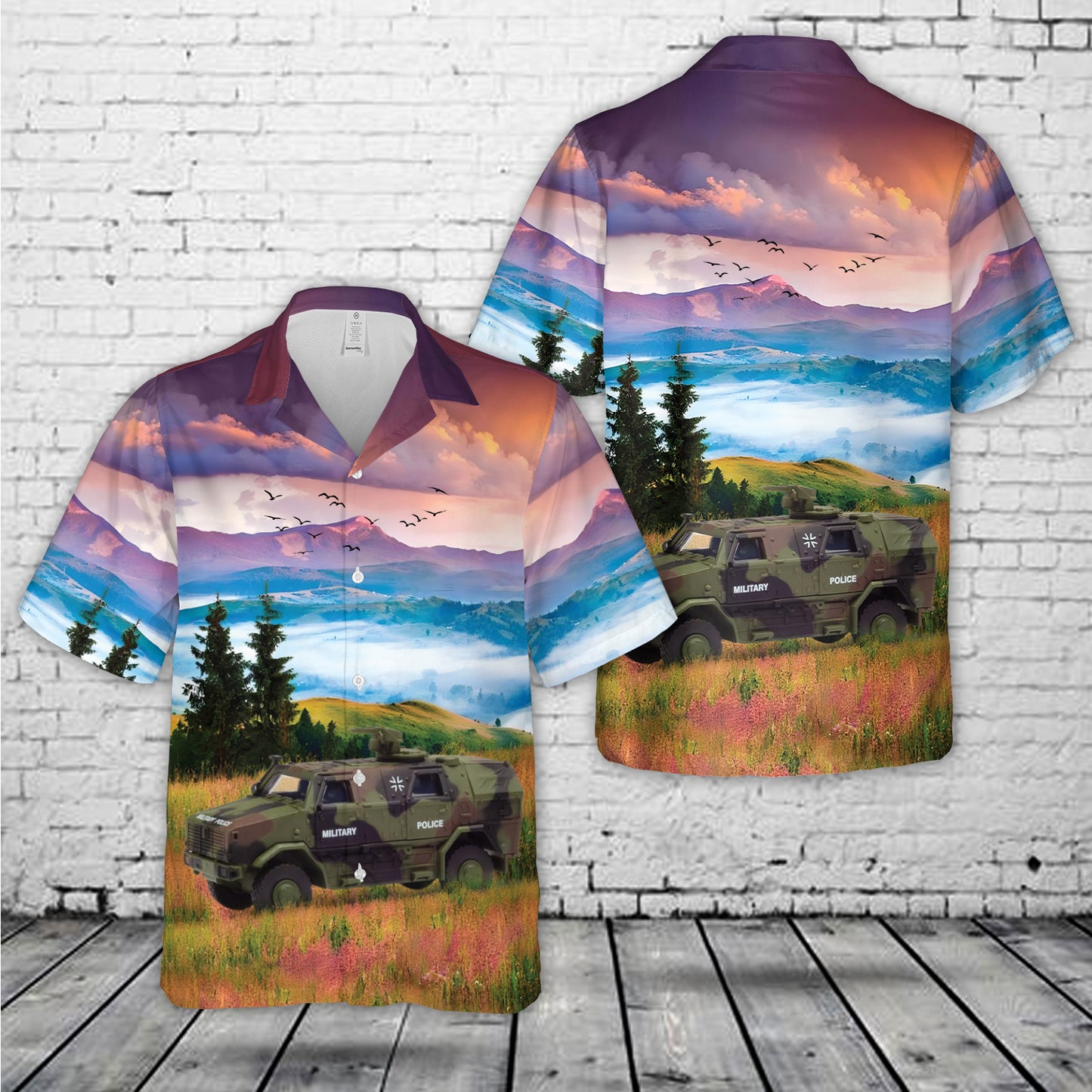 German Army ATF Dingo 2 Armored Truck Hawaiian Shirt