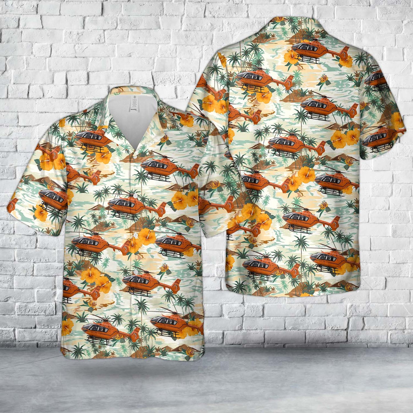 German Rescue Helicopter Eurocopter EC 135 Hawaiian Shirt
