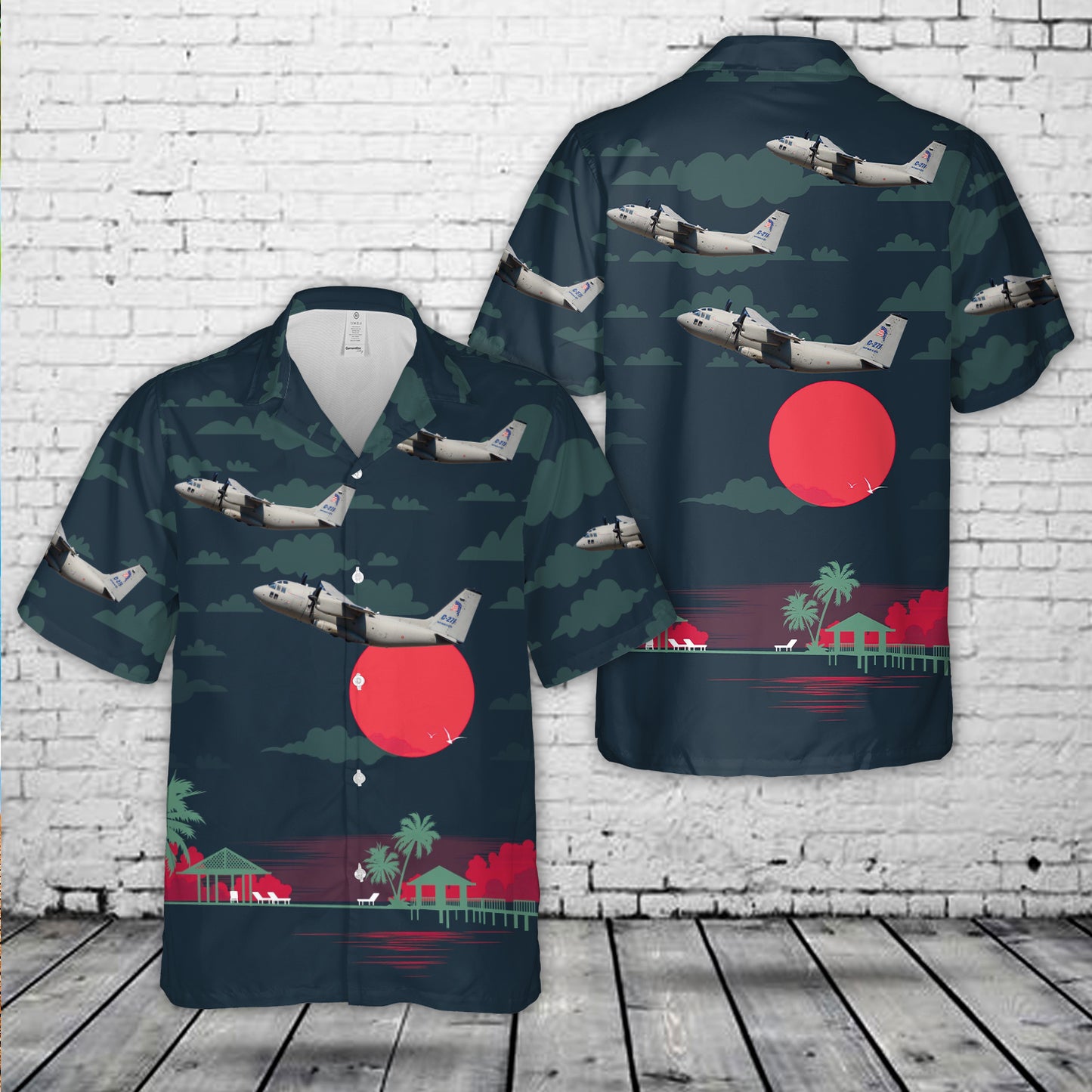 Italian Air Force C-27J Spartan Hawaiian Shirt