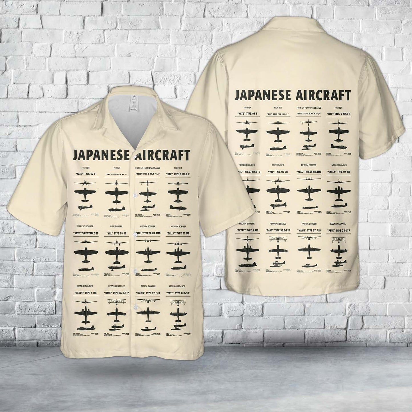 Japanese Aircraft In WWII Hawaiian Shirt