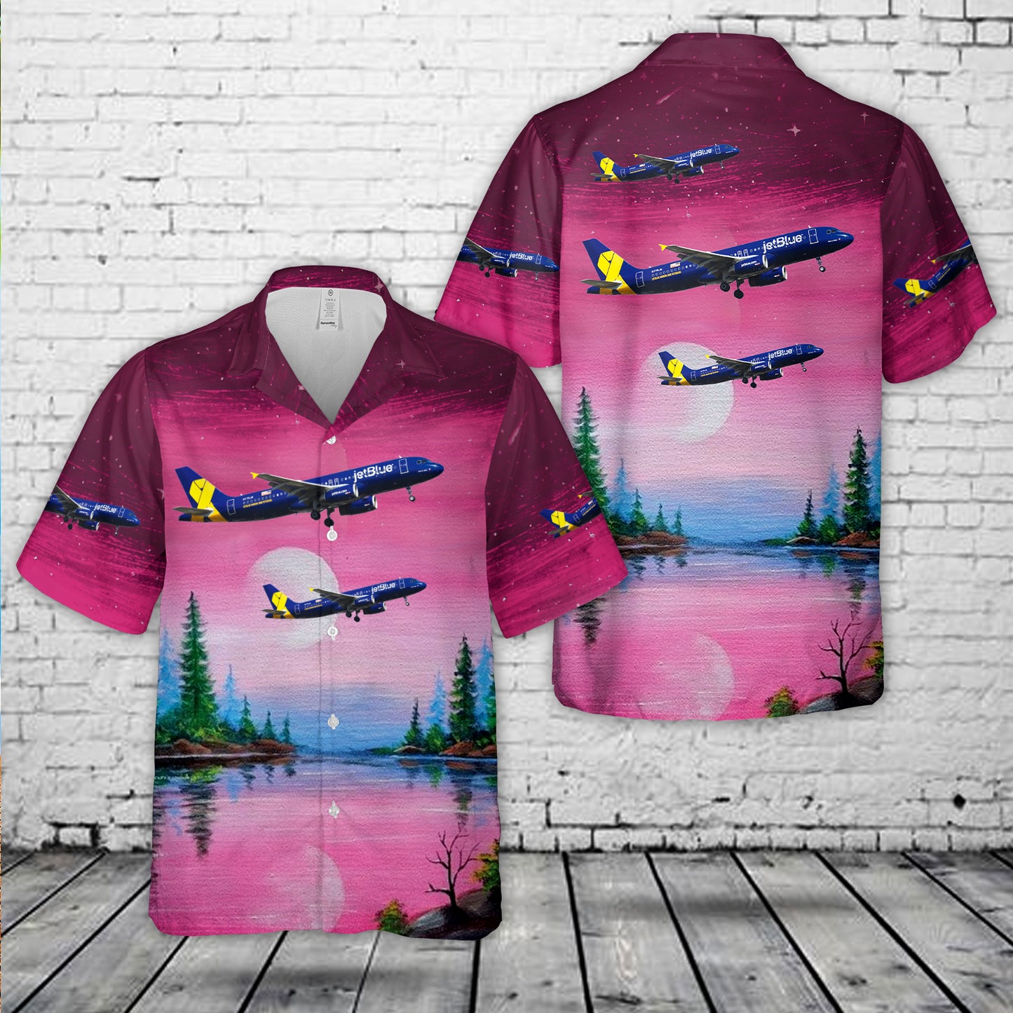 JetBlue Airways Vets in Blue Airbus A320-232 Hawaiian Shirt