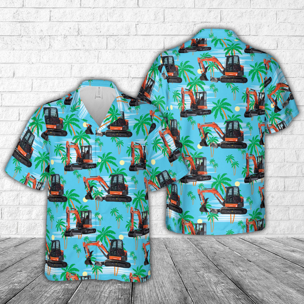Kubota U48-5 Excavator Hawaiian Shirt