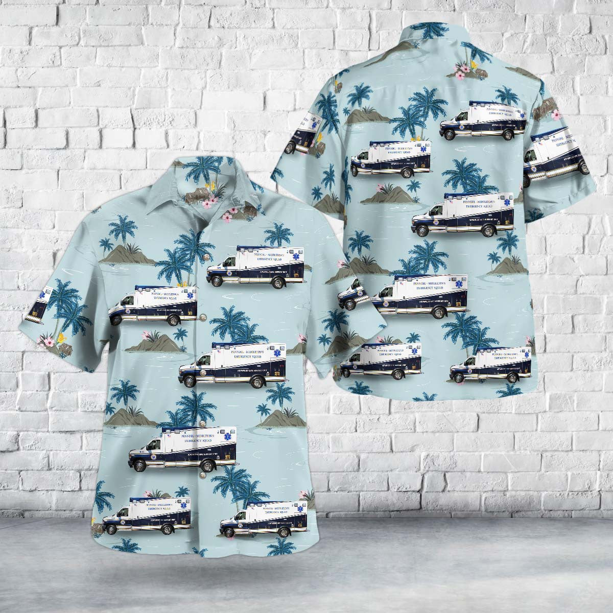 Langhorne, Pennsylvania, Penndel-Middletown Emergency Squad Hawaiian Shirt