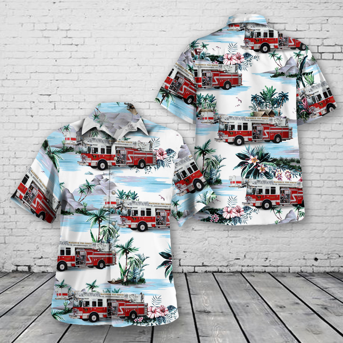 Mackenzie, British Columbia, District of Mackenzie Fire Rescue Department Hawaiian Shirt