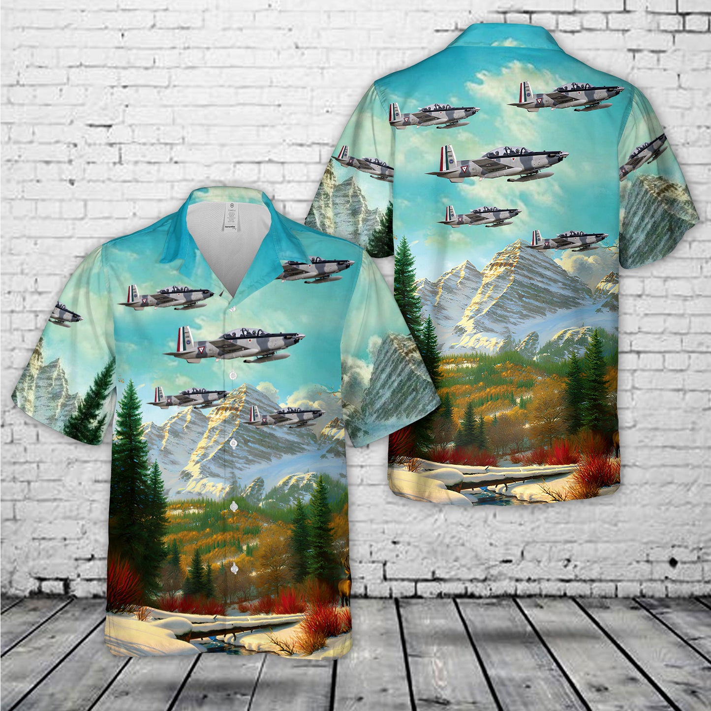 Mexican Navy Beechcraft T-6C Texan II Hawaiian Shirt
