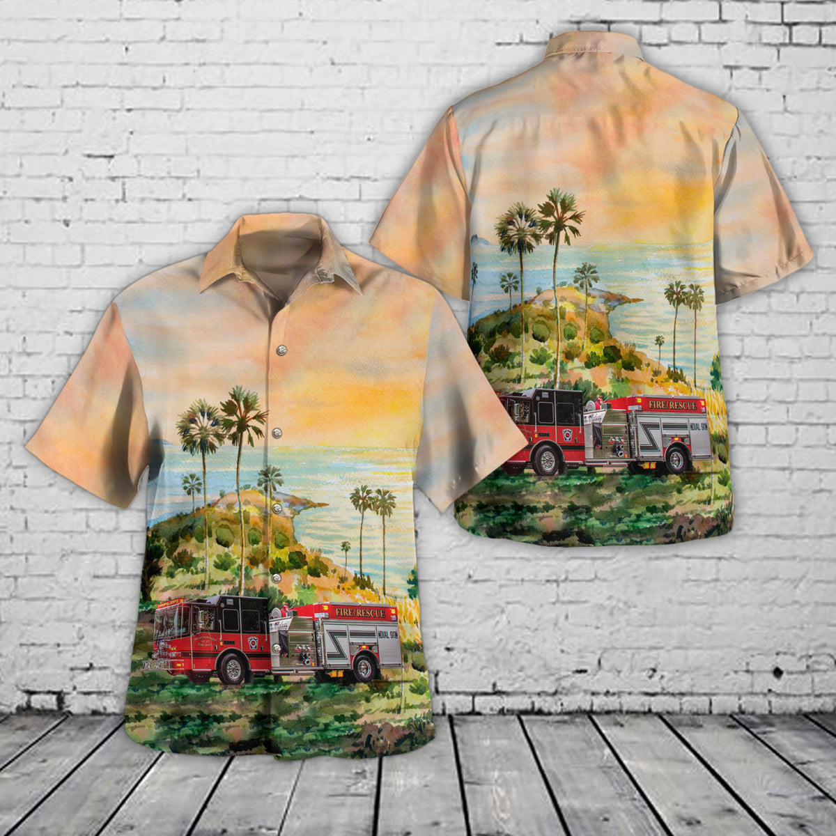 Milan Township Fire Department, Milan, Ohio Hawaiian Shirt