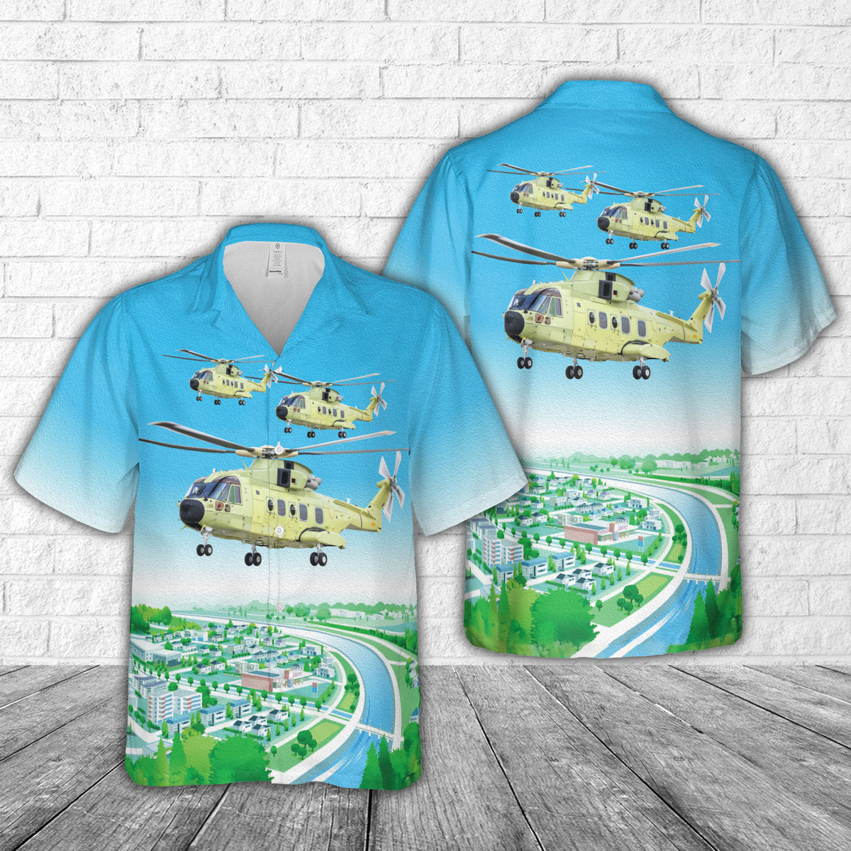 NAWSARH (Norwegian All-Weather Search and Rescue Helicopter) Hawaiian Shirt