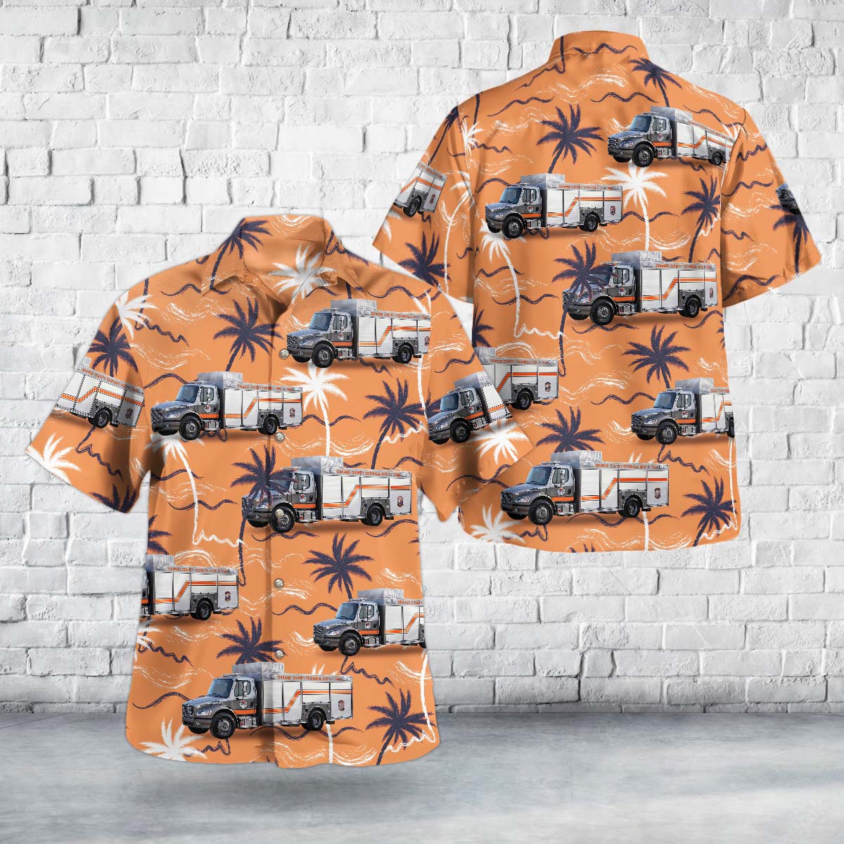 New Hampton, New York, Orange County Fire Department - Rescue Hawaiian Shirt