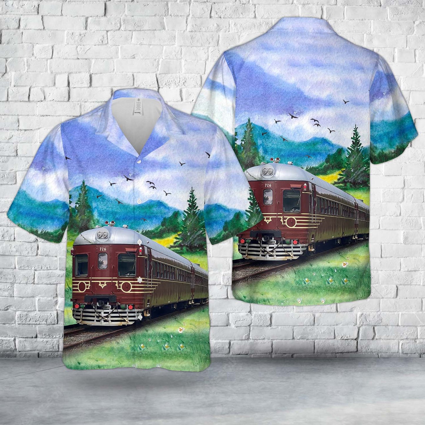 New South Wales, Byron Bay Solar Powered Train 600/700 Class Railcars Hawaiian Shirt