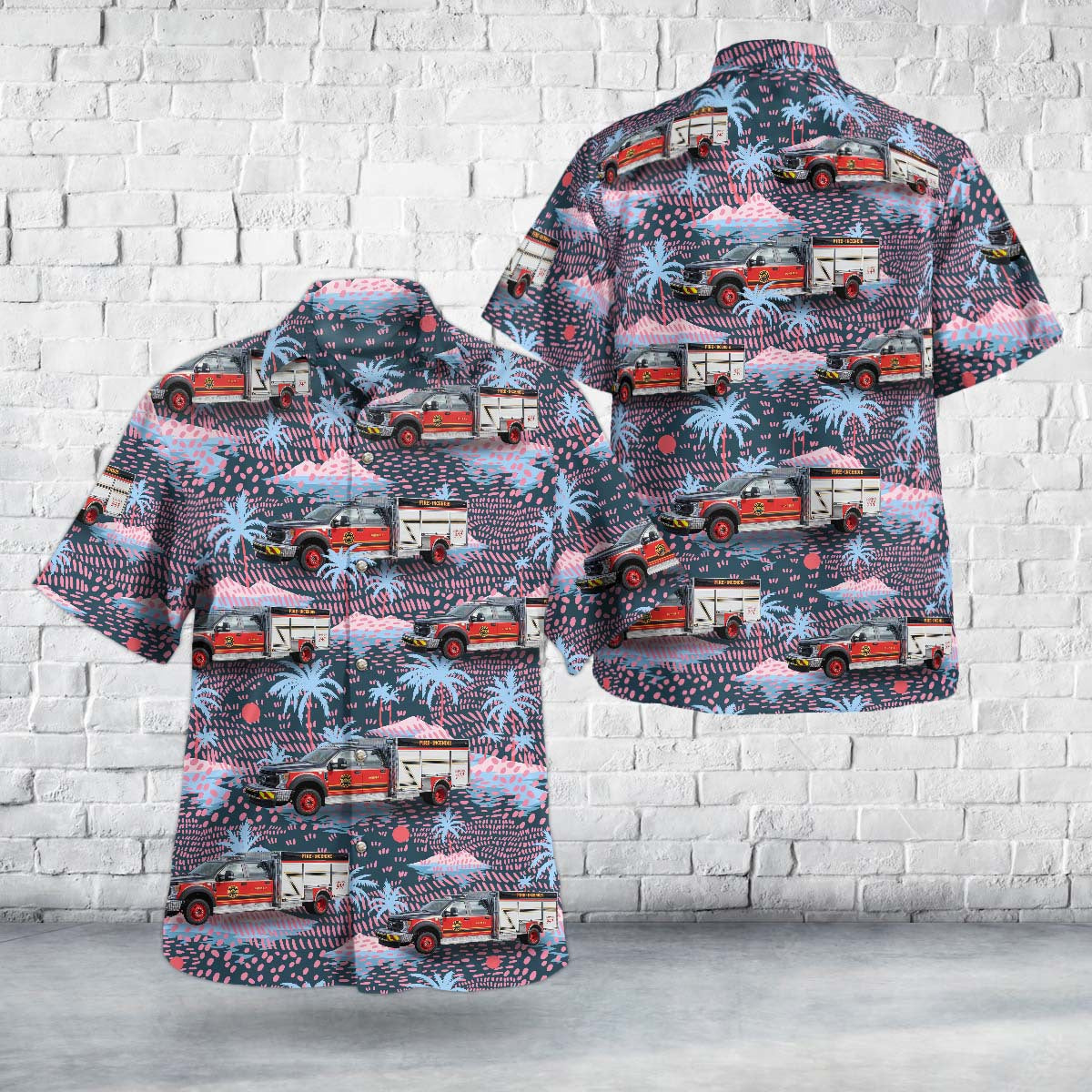 Noelville, Ontario, French River Fire Department Hawaiian Shirt