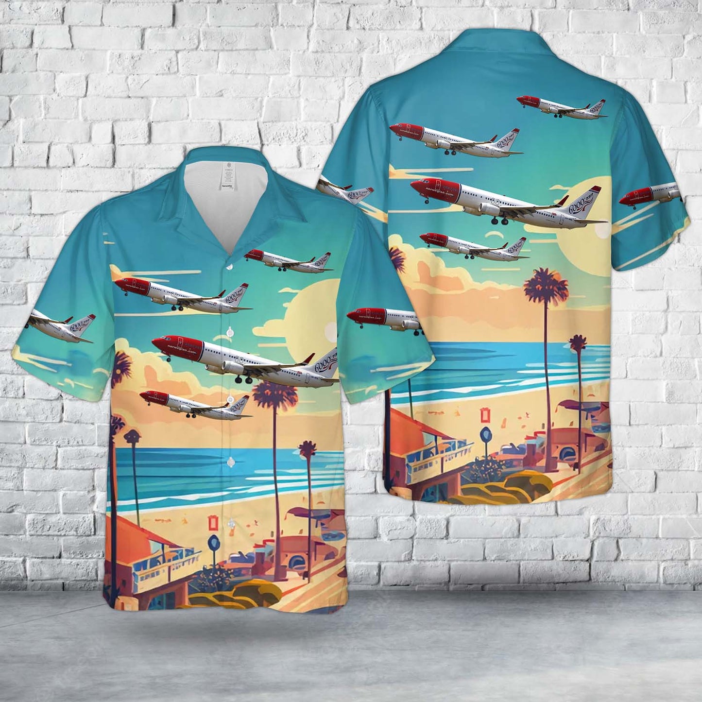 Norwegian Air Shuttle "6000th 737" Boeing 737-8Q8 LN-NOL Hawaiian Shirt