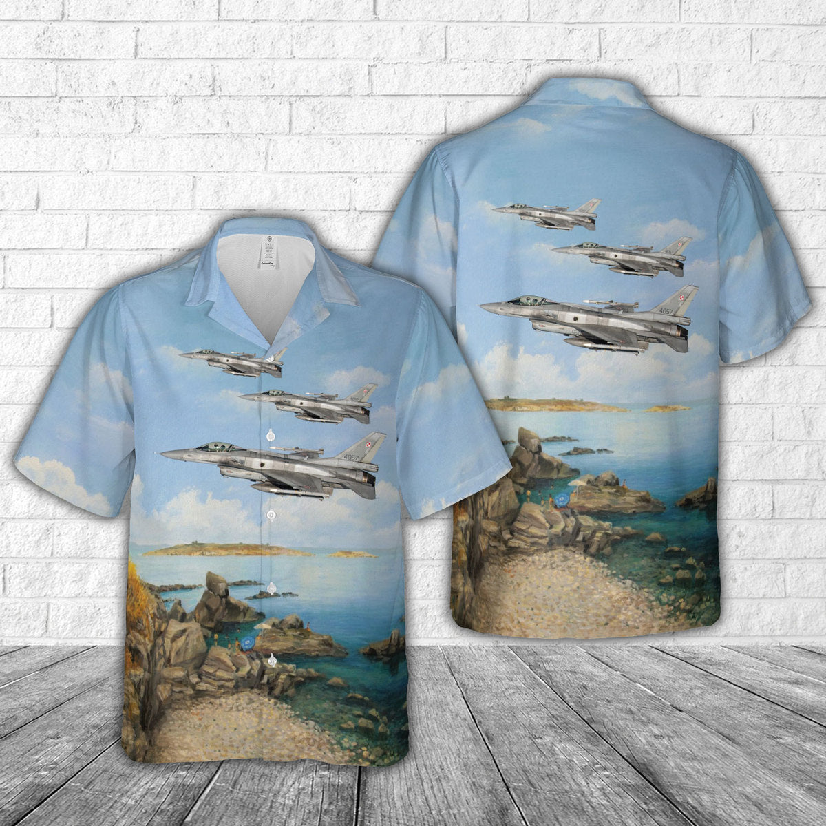 Polish Air Force F-16C Hawaiian Shirt