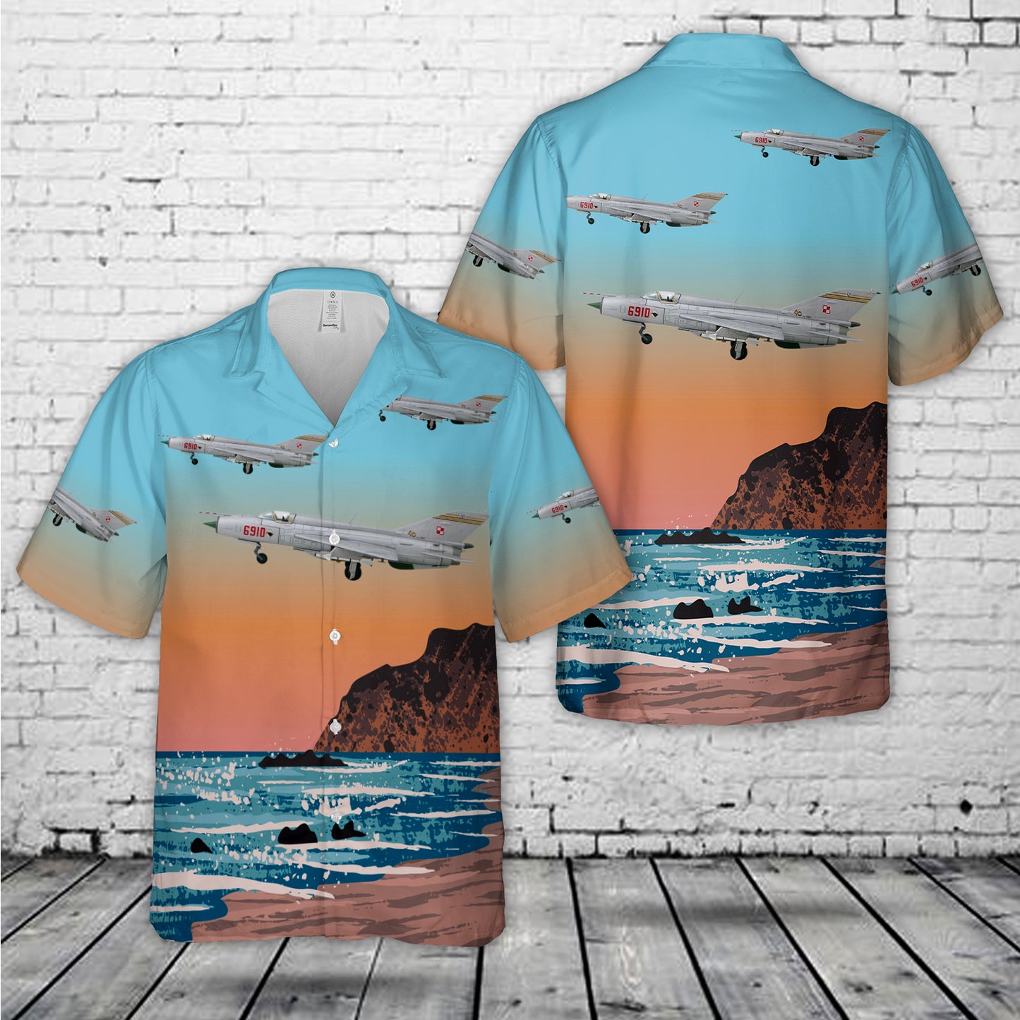 Polish Air Force MIG-21PFM No 6910 Hawaiian Shirt