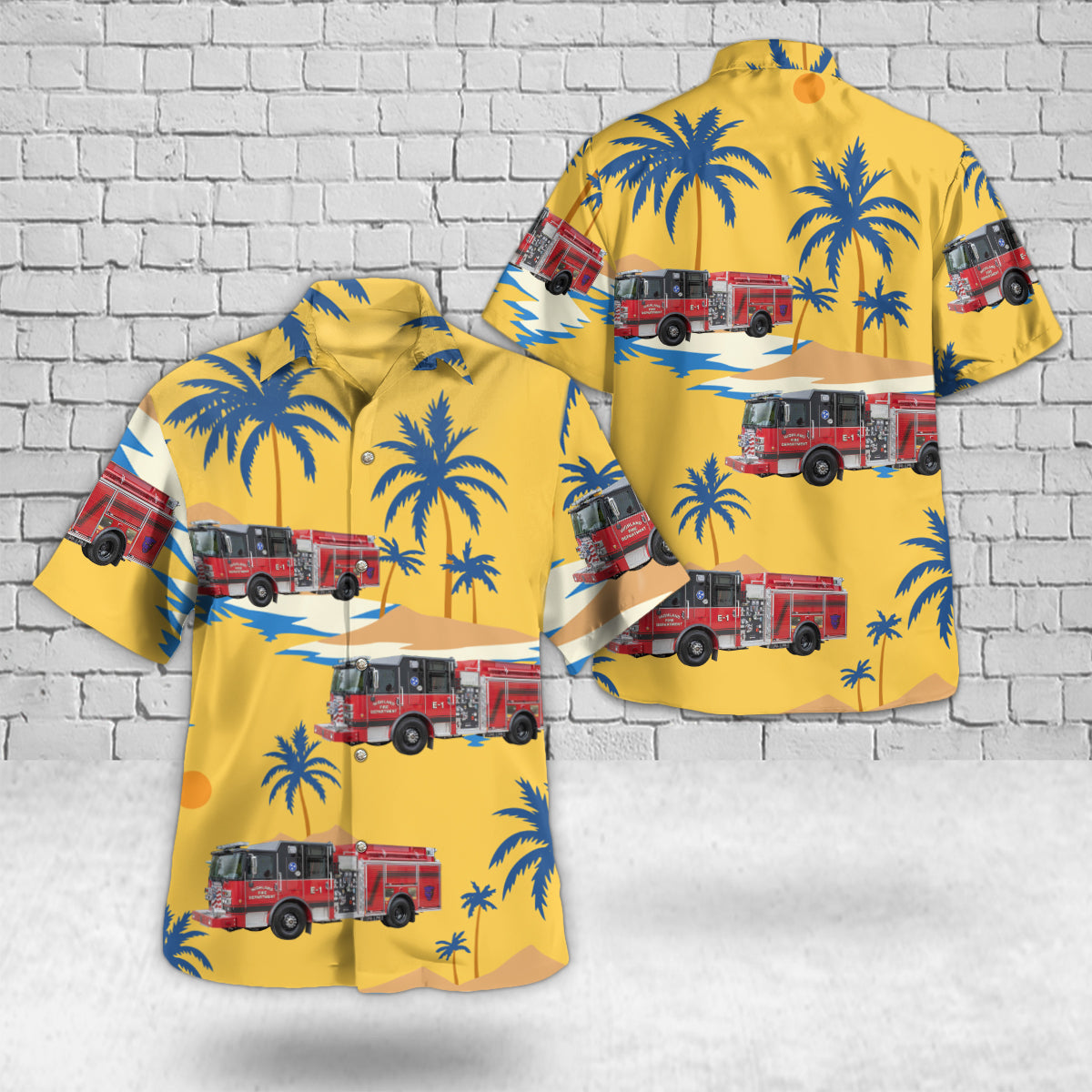 Portland, Tennessee, Highland Volunteer Fire Department Hawaiian Shirt
