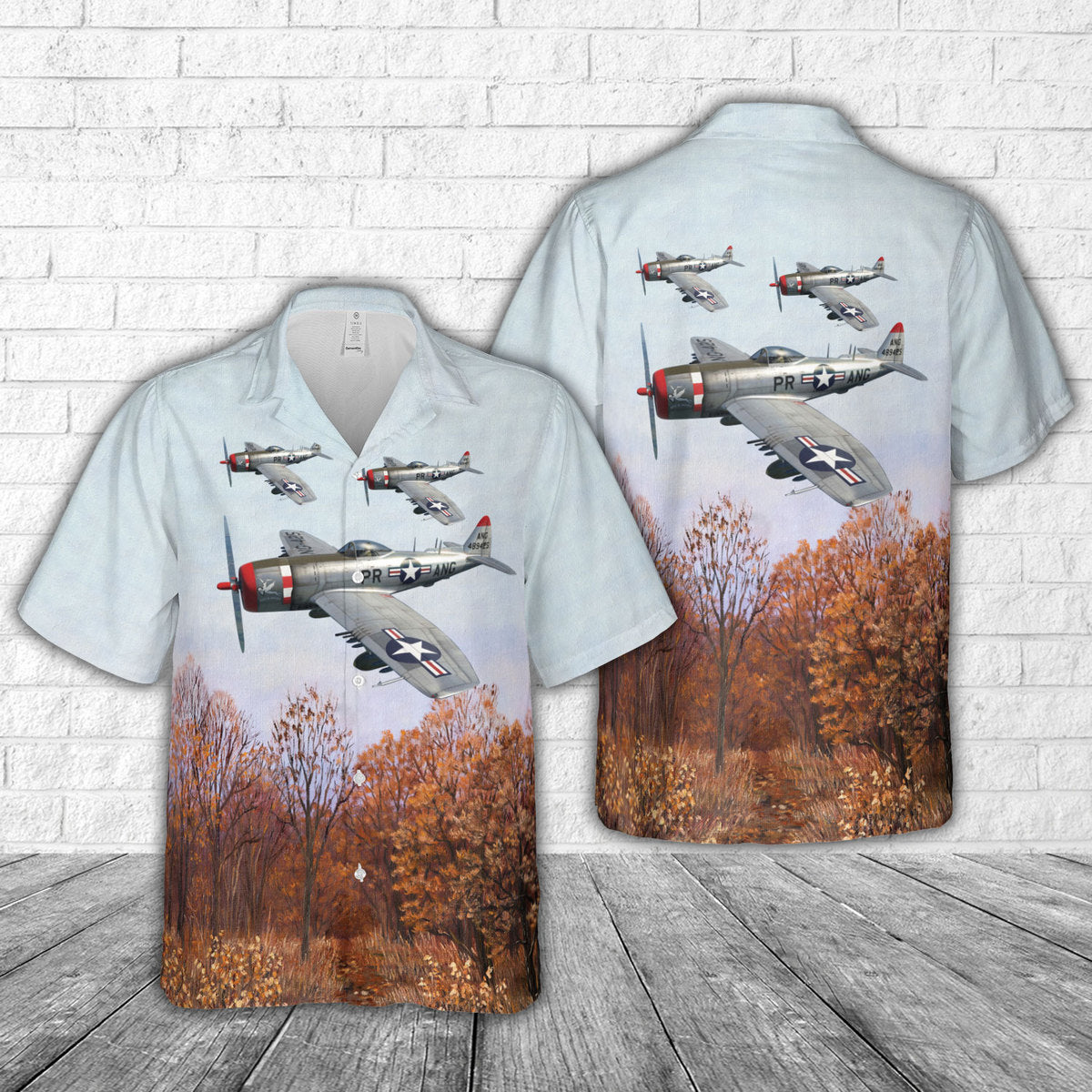 Puerto Rico Air National Guard P-47D Hawaiian Shirt