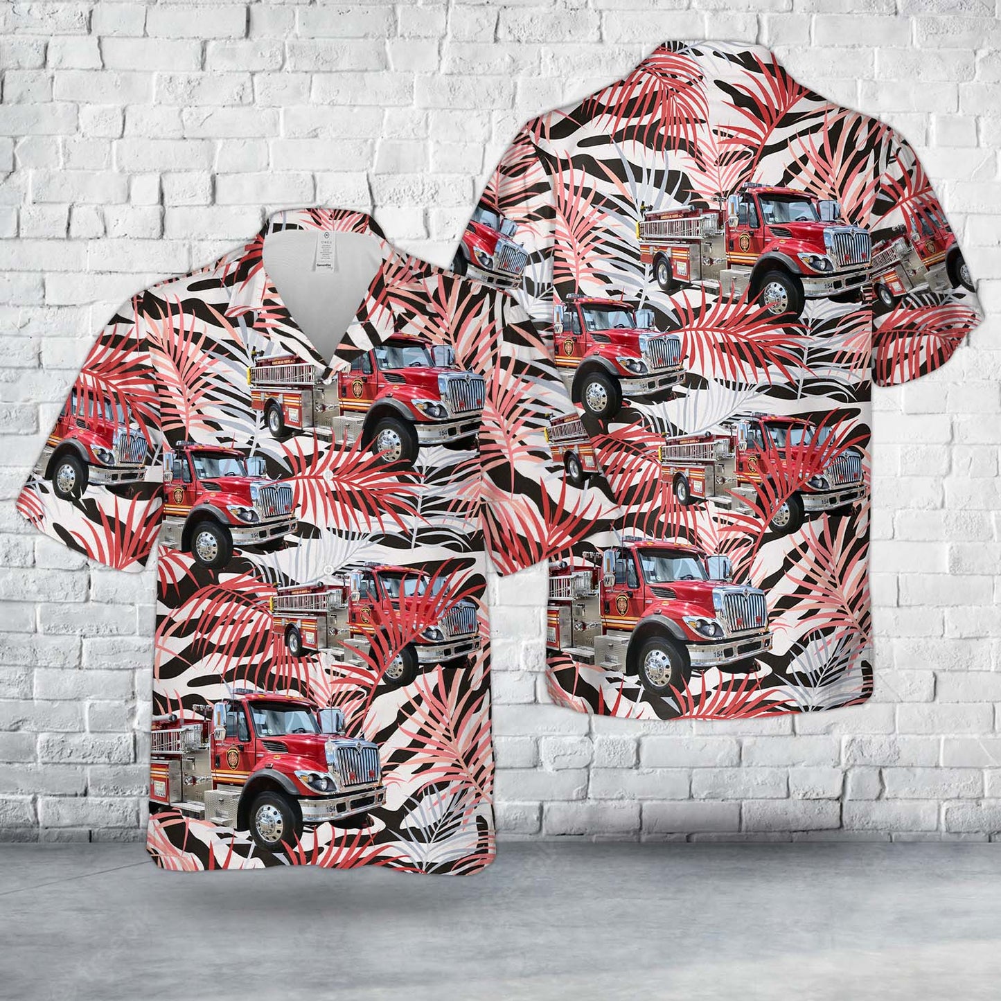 Puerto Rico Fire Department (Cuerpo de Bomberos de Puerto Rico) Hawaiian Shirt