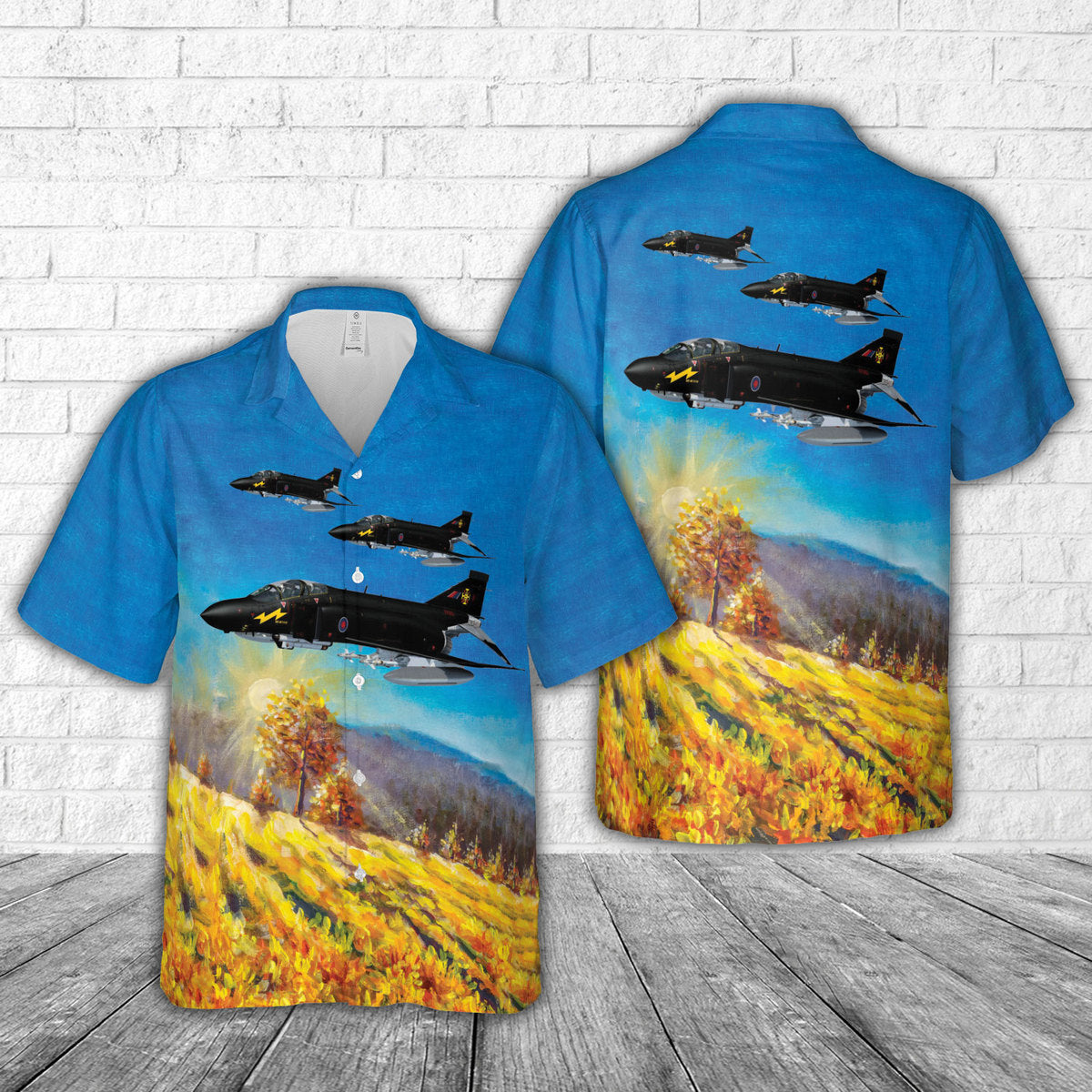 RAF McDonnell Phantom F-4K 111 Sqdn Black Mike Hawaiian Shirt