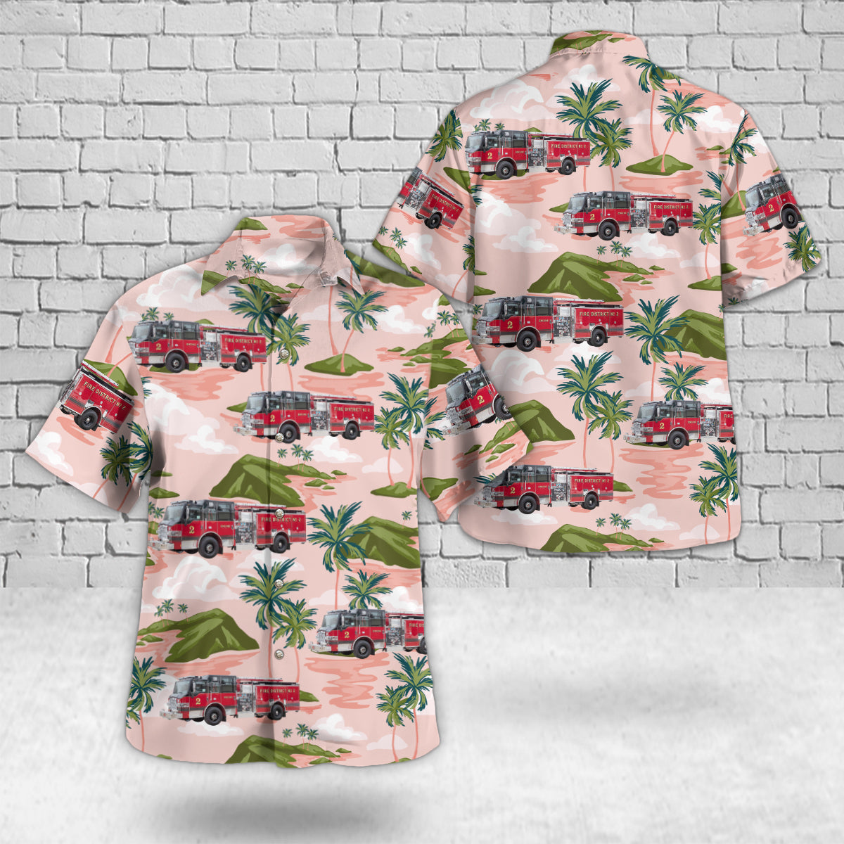Roseburg, Oregon, Douglas County Fire District No.2 Hawaiian Shirt