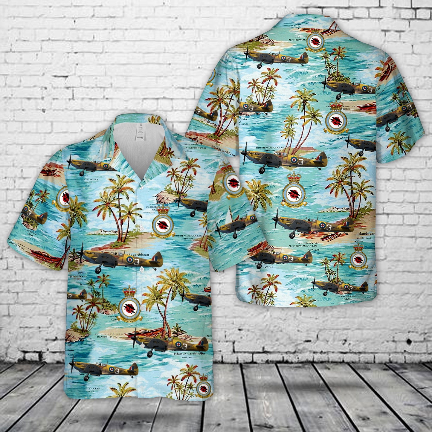 Royal Air Force "Battle of Britain Memorial Flight" Supermarine Spitfire LF.9E MK356 Hawaiian Shirt