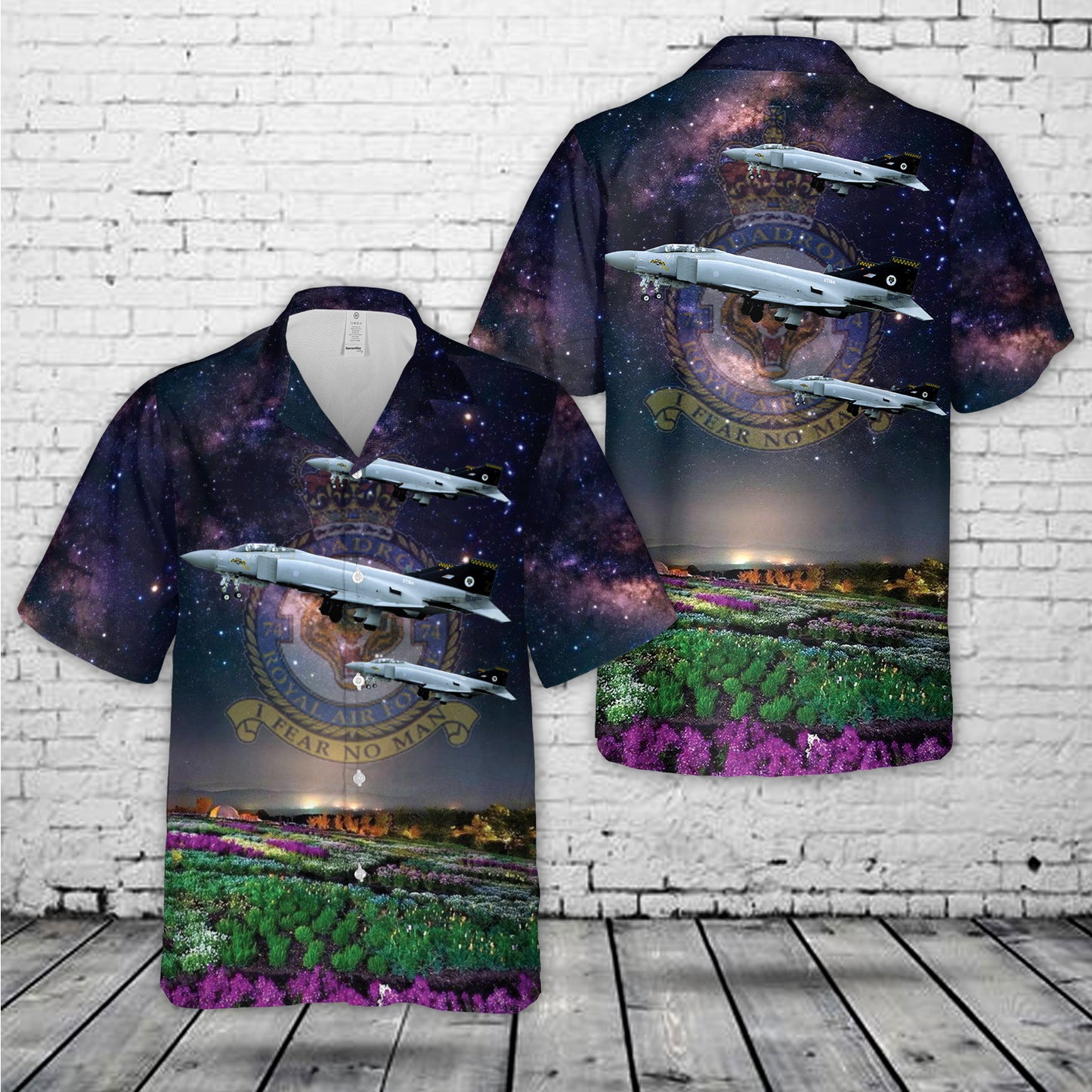 Royal Air Force McDonnell Douglas F-4M Phantom FGR2 Of 74 Squadron Hawaiian Shirt