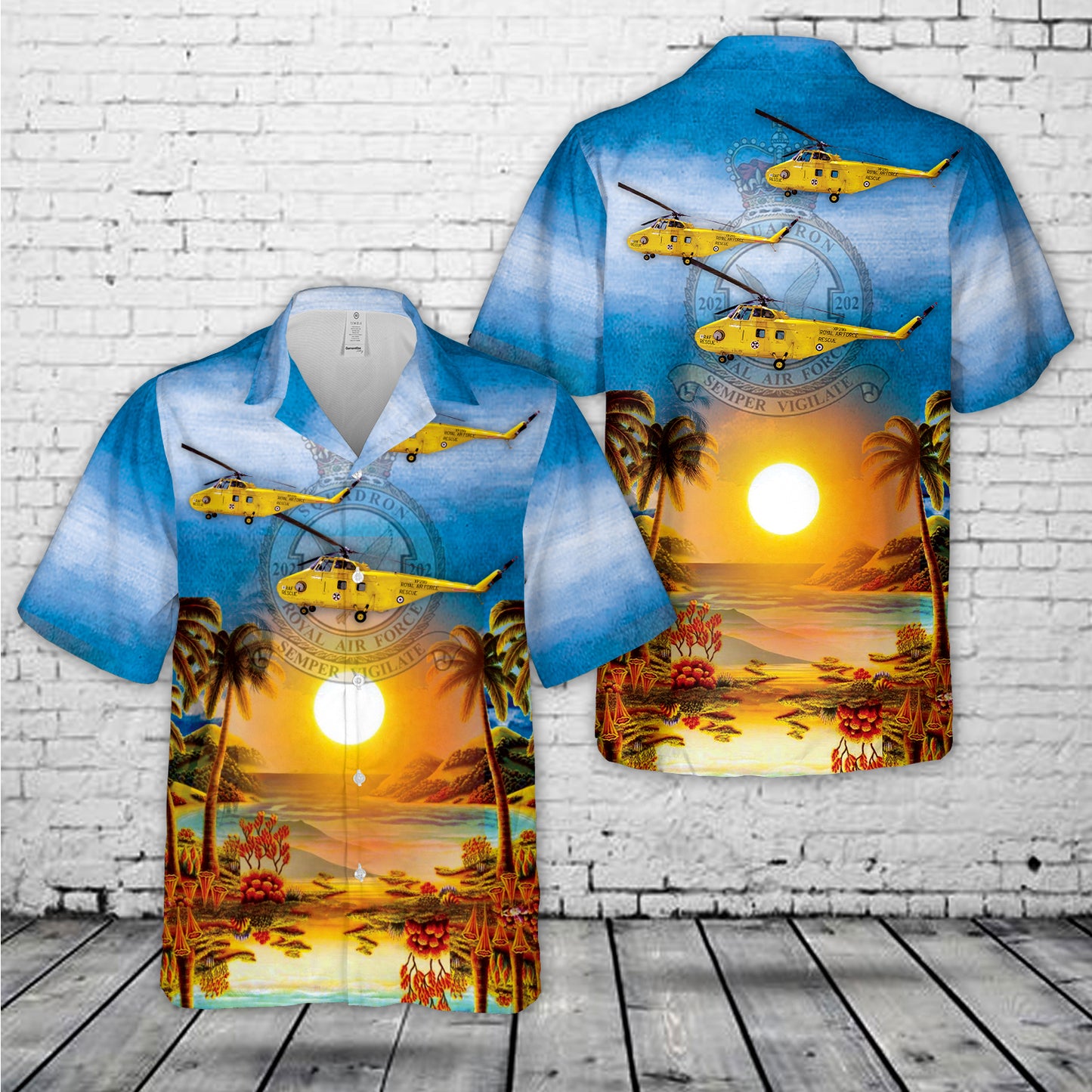 Royal Air Force No. 202 Squadron Westland Whirlwind HAR.10 Hawaiian Shirt