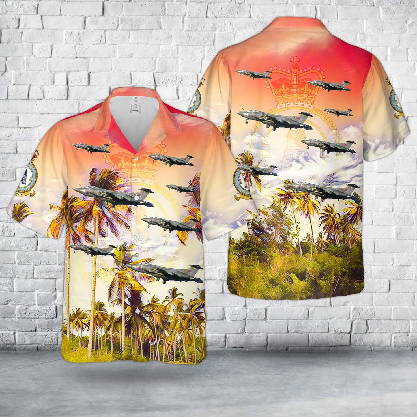 Royal Air Force No 208 (Reserve) Squadron Hawker Siddeley Buccaneer S2B Hawaiian Shirt