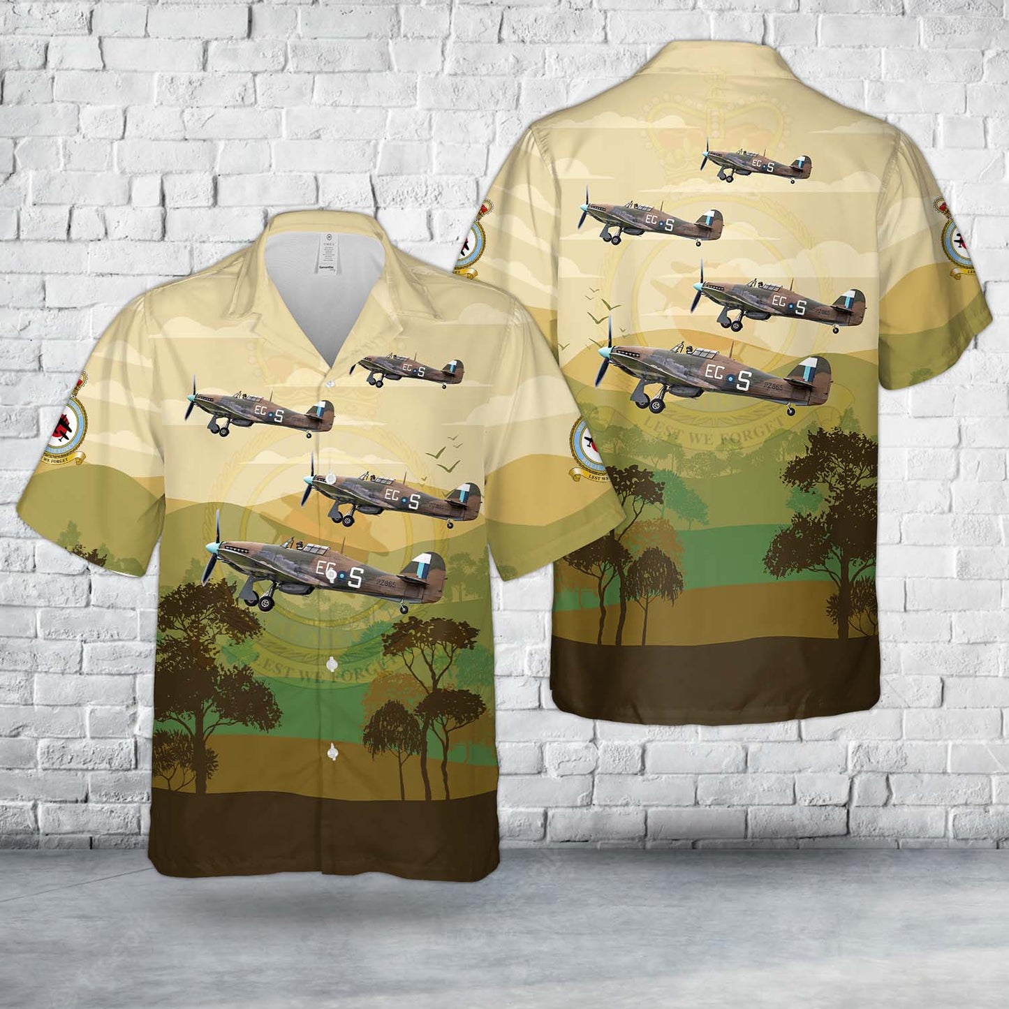 Royal Air Force "Battle of Britain Memorial Flight" Hawker Hurricane Mk.IIc PZ865 Hawaiian Shirt