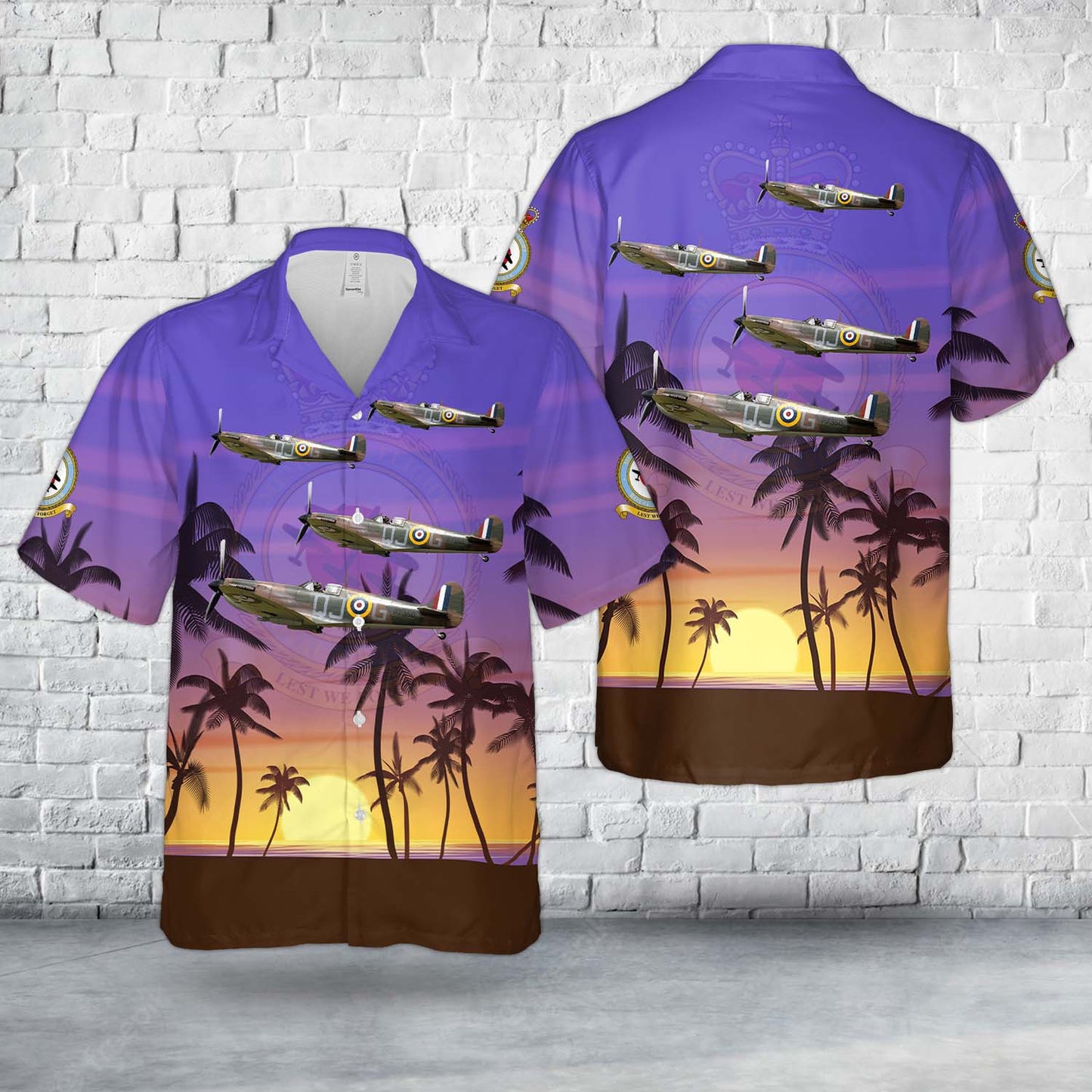 Royal Air Force "Battle of Britain Memorial Flight" Supermarine Spitfire Mk.IIa P7350 Hawaiian Shirt