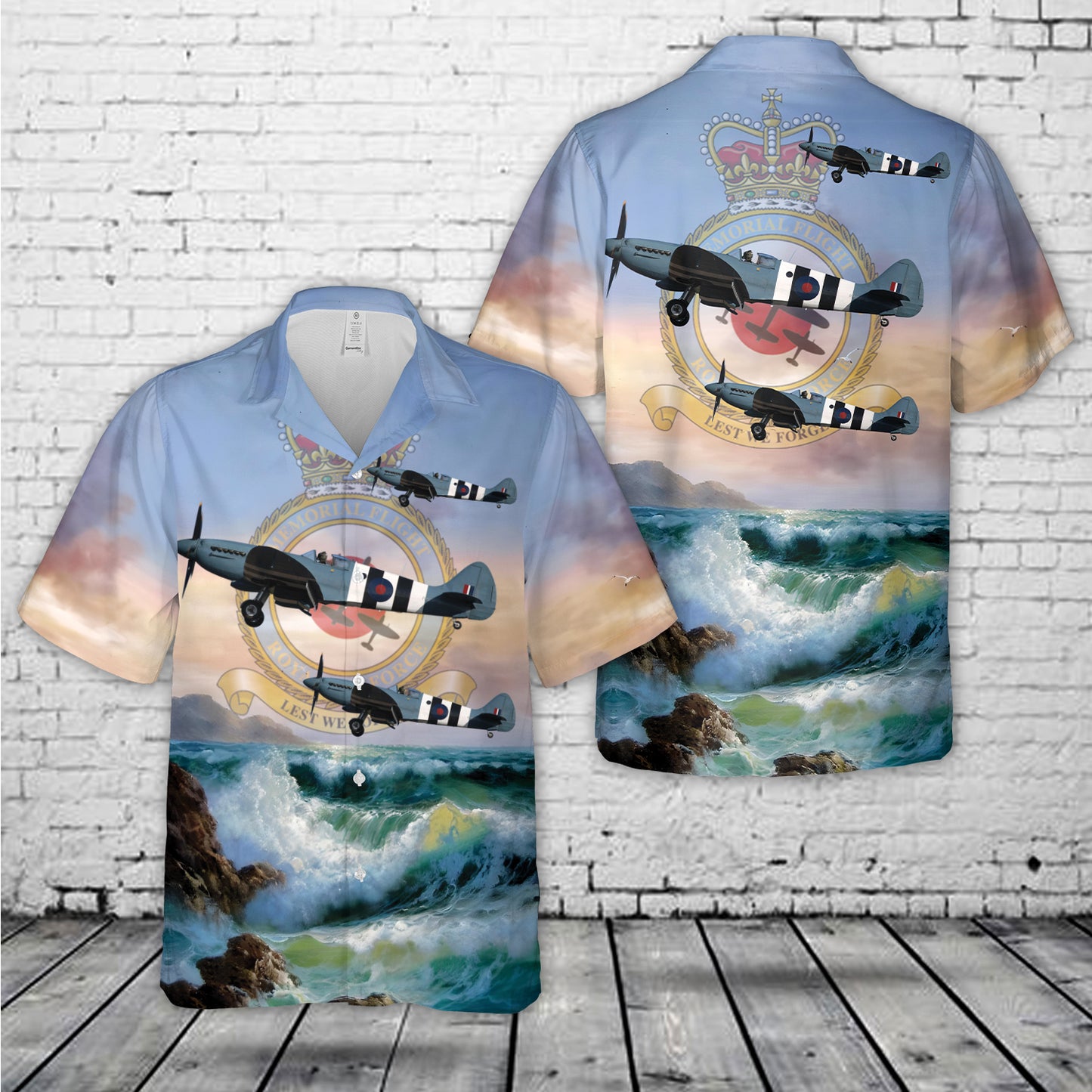 Royal Air Force "Battle of Britain Memorial Flight" Supermarine Spitfire PR.XIX PM631 Hawaiian Shirt