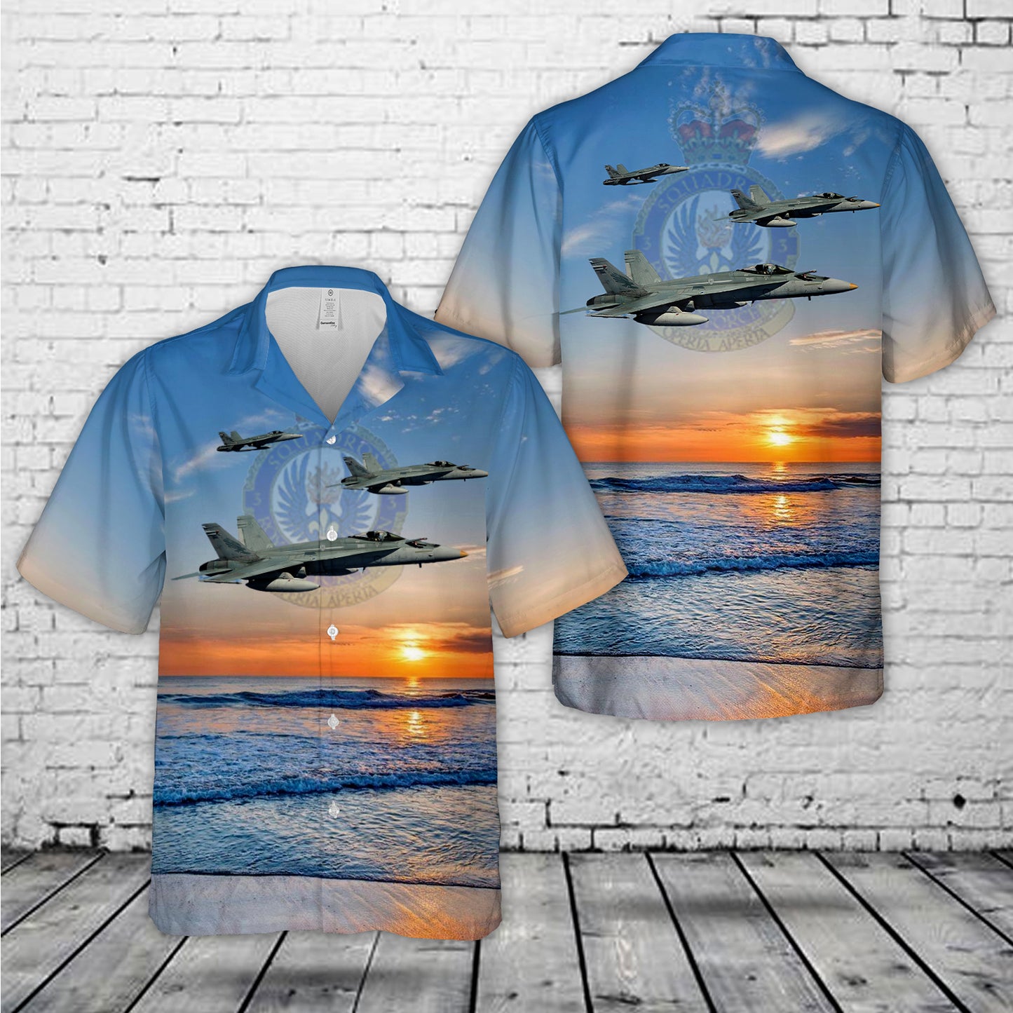 Royal Australian Air Force F/A-18 Hornet Of No. 3 Squadron RAAF Hawaiian Shirt