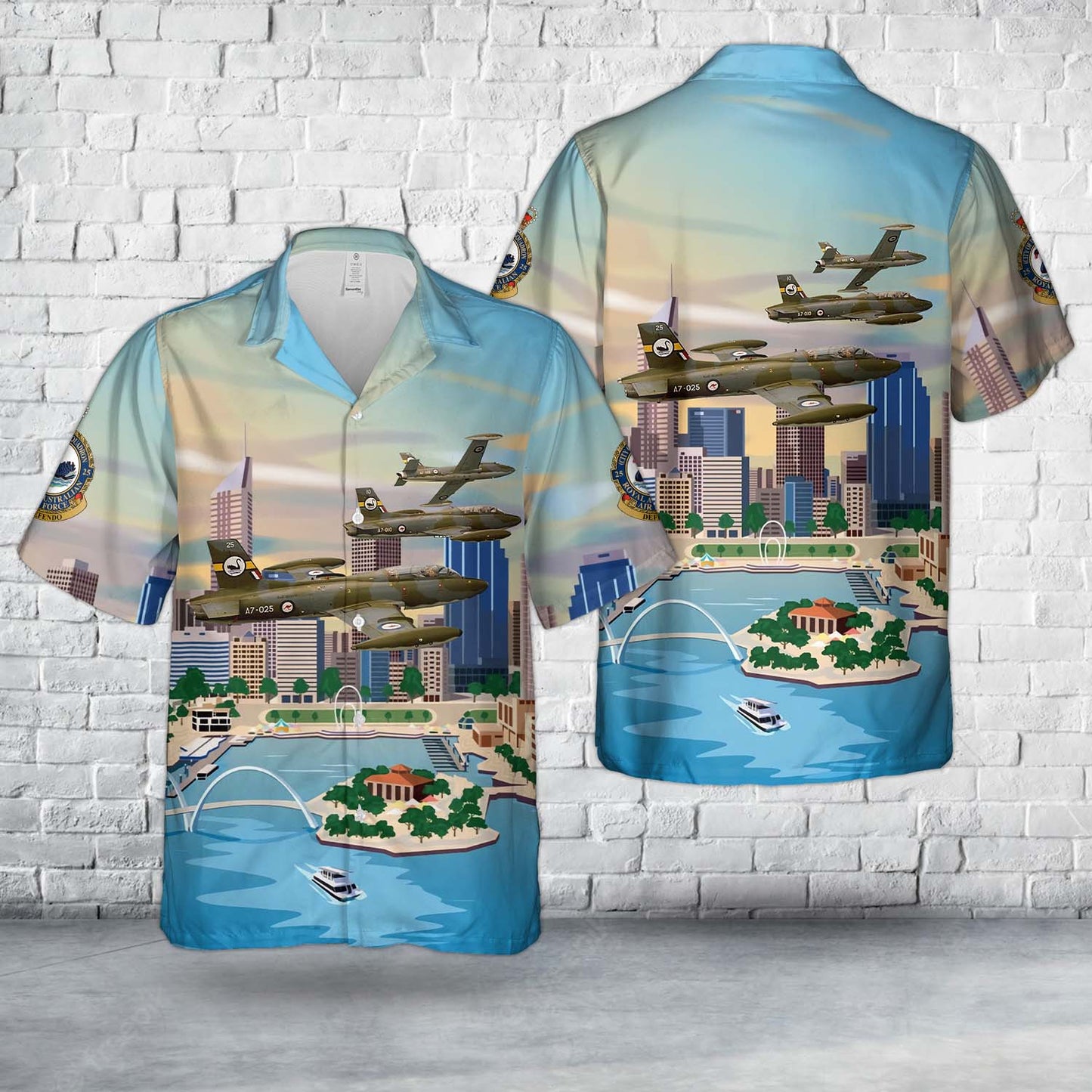 Royal Australian Air Force No. 25 Squadron RAAF Macchi MB-326 Hawaiian Shirt