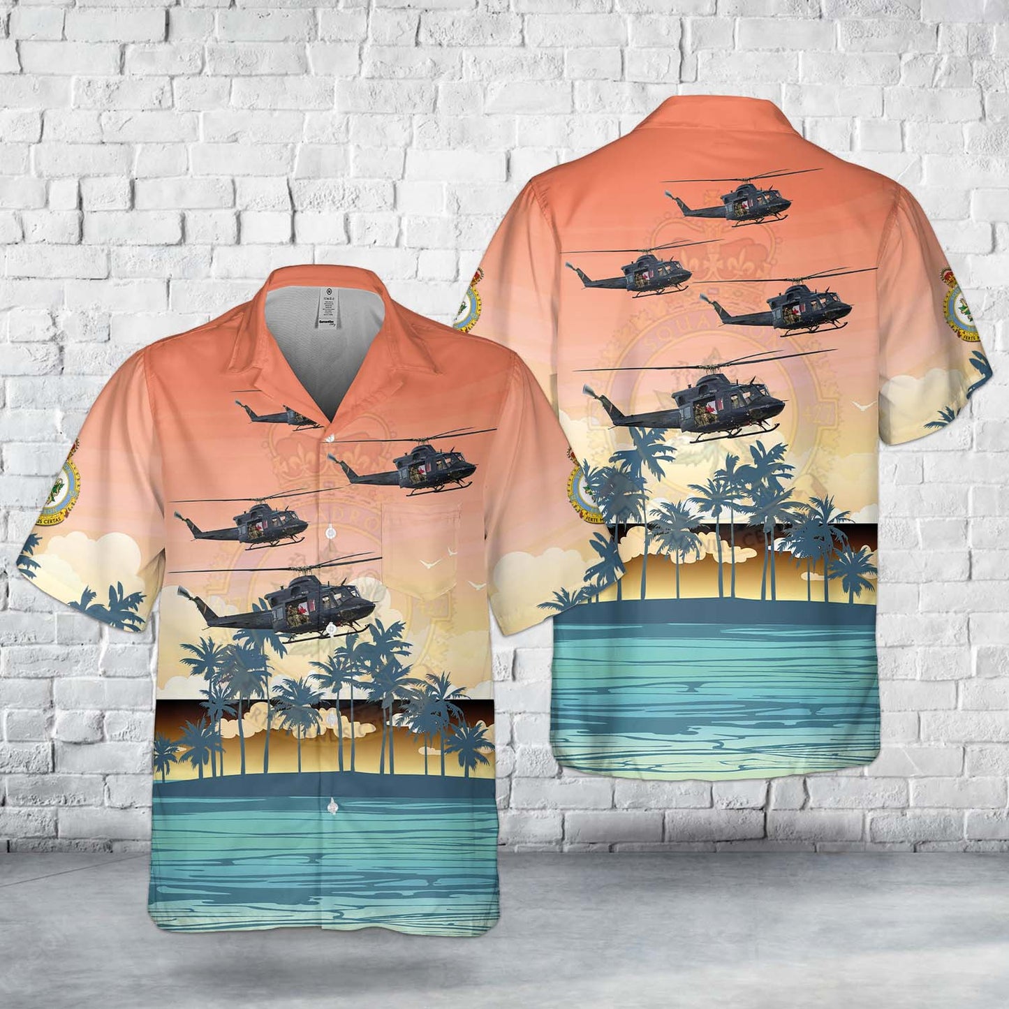 Royal Canadian Air Force 427 Special Operations Aviation Squadron Bell CH-146 Griffon Pocket Hawaiian Shirt