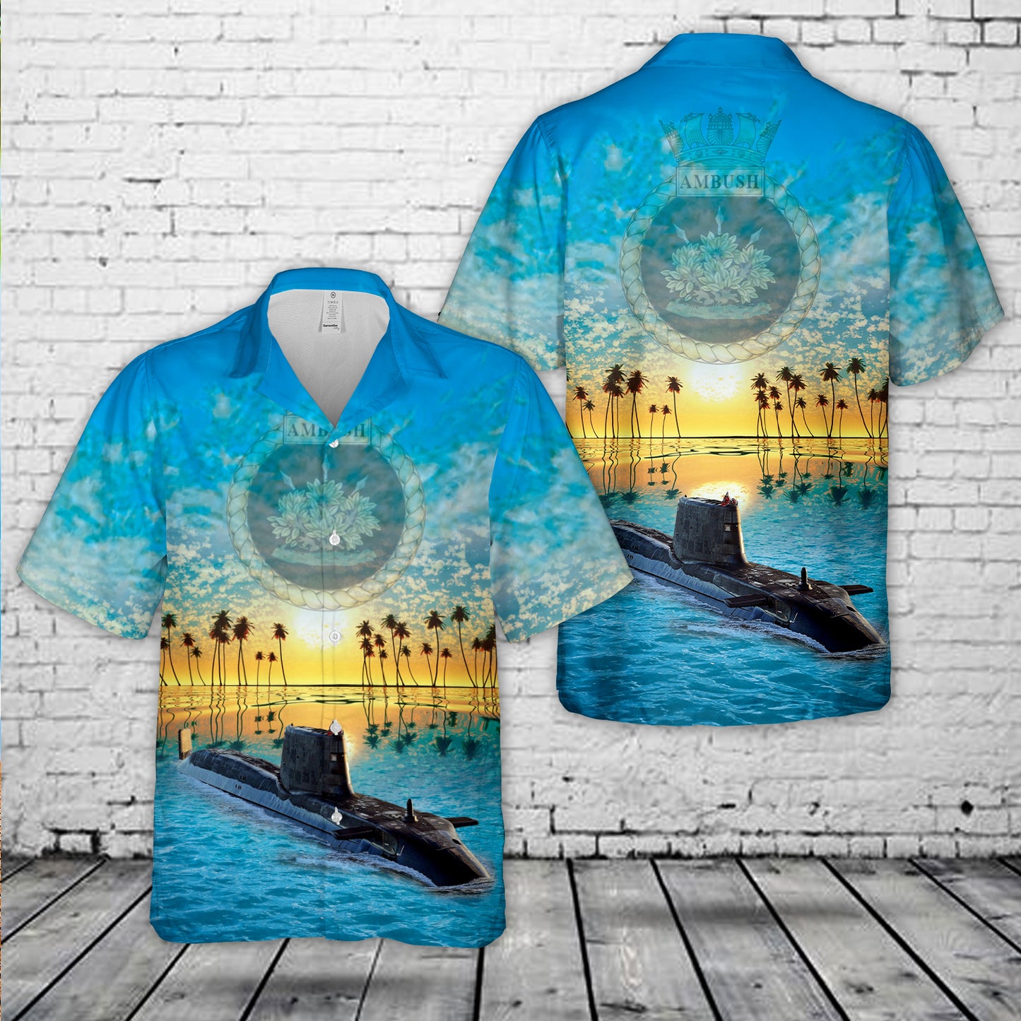 Royal Navy HMS Ambush (S120) Hawaiian Shirt