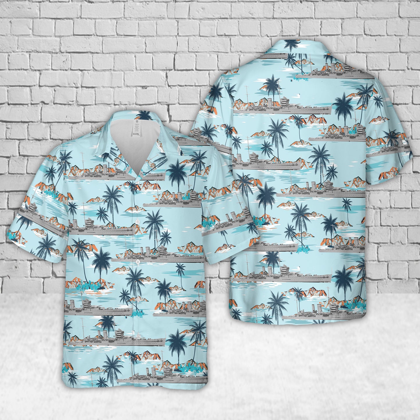 Royal Navy HMS York (90) York-class heavy cruiser Hawaiian Shirt