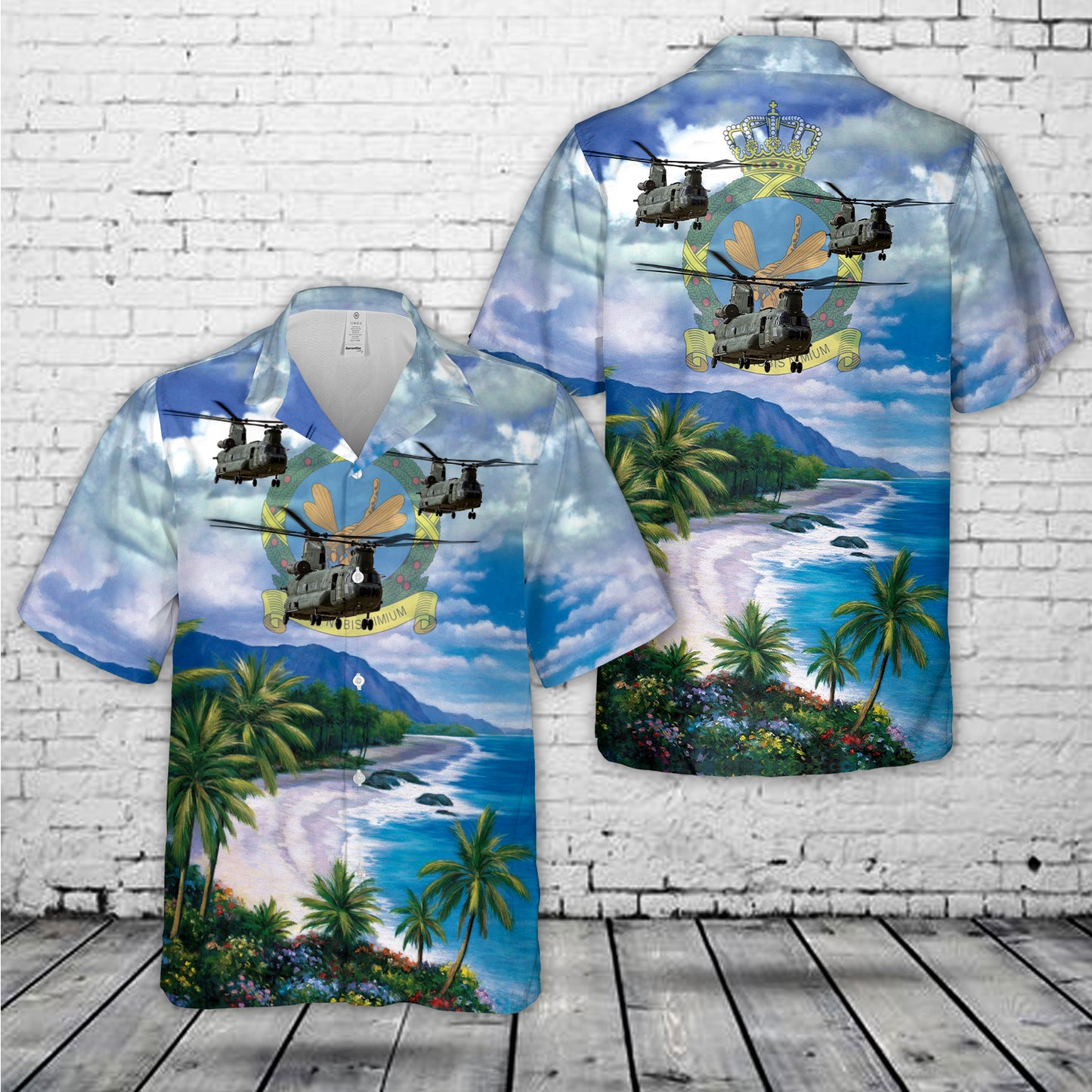 Royal Netherlands Air Force 298 Squadron CH-47F Chinook Hawaiian Shirt
