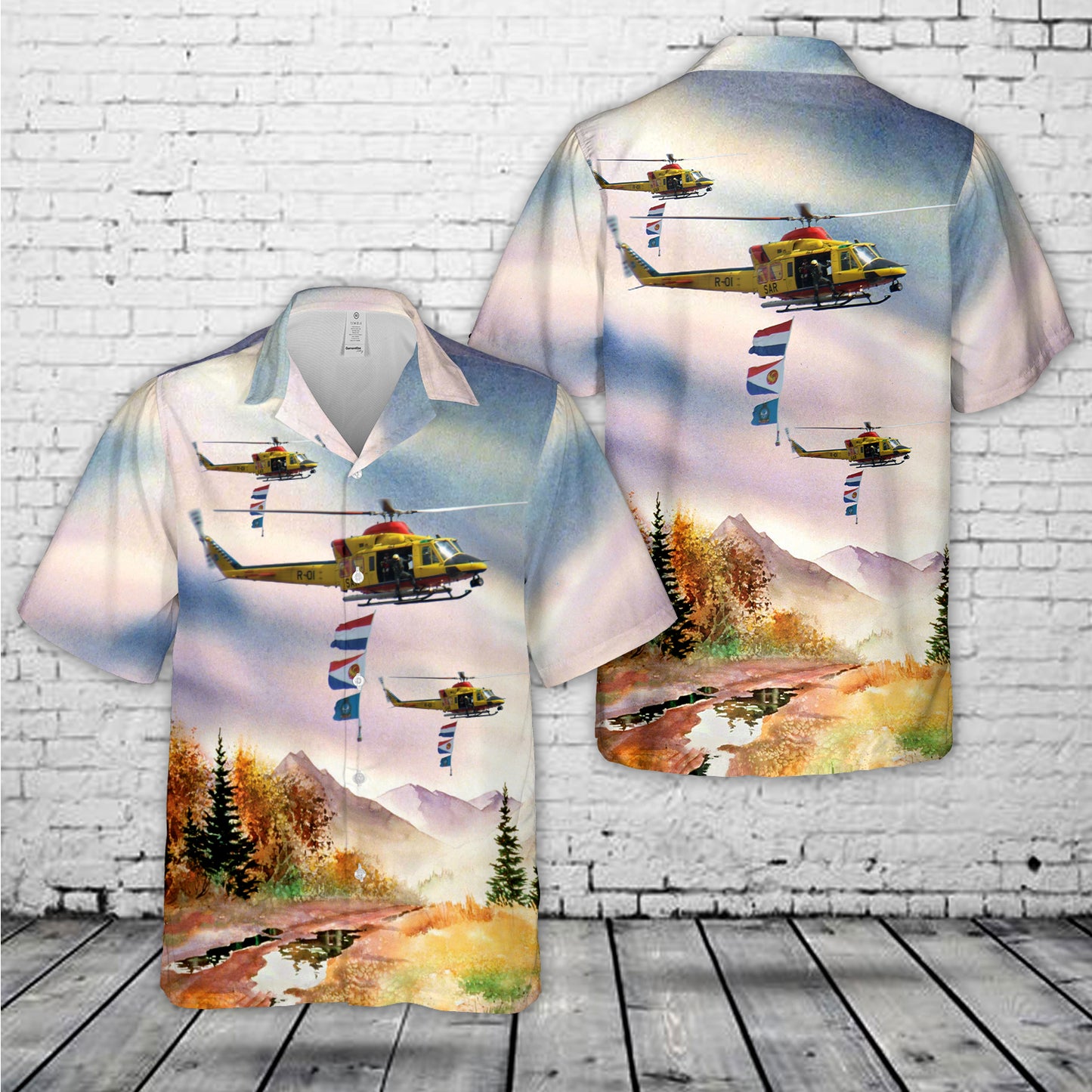 Royal Netherlands Air Force 303 Sqn Agusta-Bell AB.412SP R-01 Hawaiian Shirt