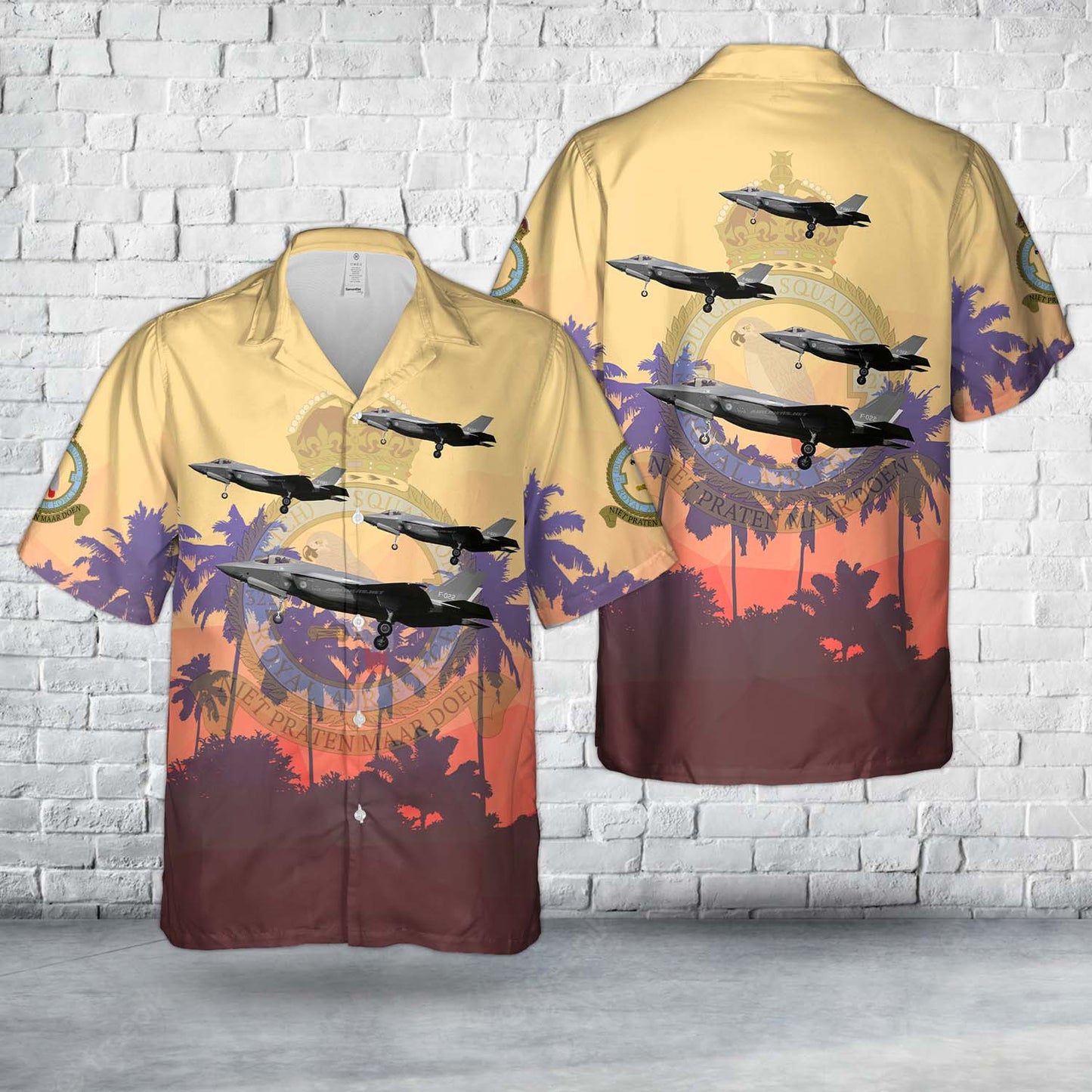 Royal Netherlands Air Force F-35A (F-022; msnAN-22) 322 Squadron Hawaiian Shirt