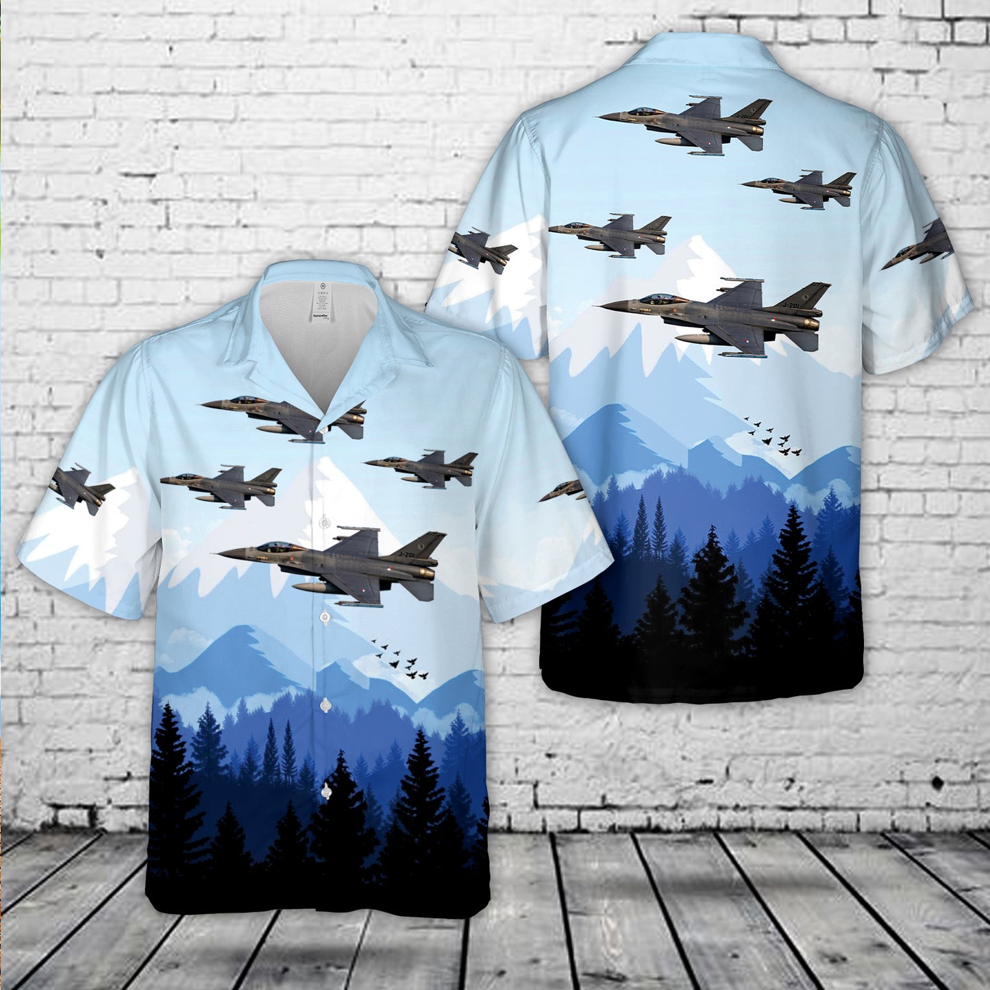 Royal Netherlands Air Force F16AM Fighting Falcon Hawaiian Shirt
