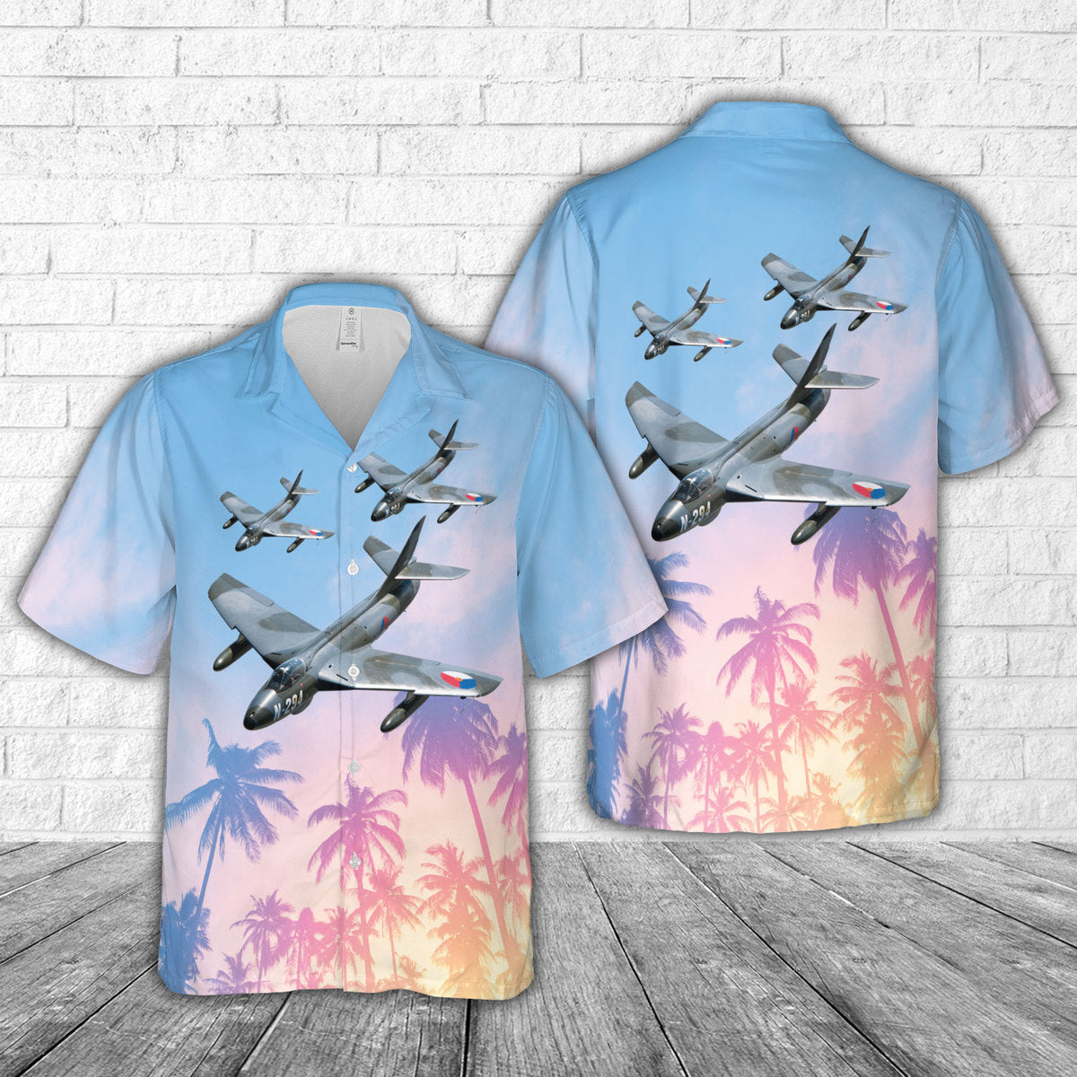 Royal Netherlands Navy Hawker Hunter F6A Hawaiian Shirt