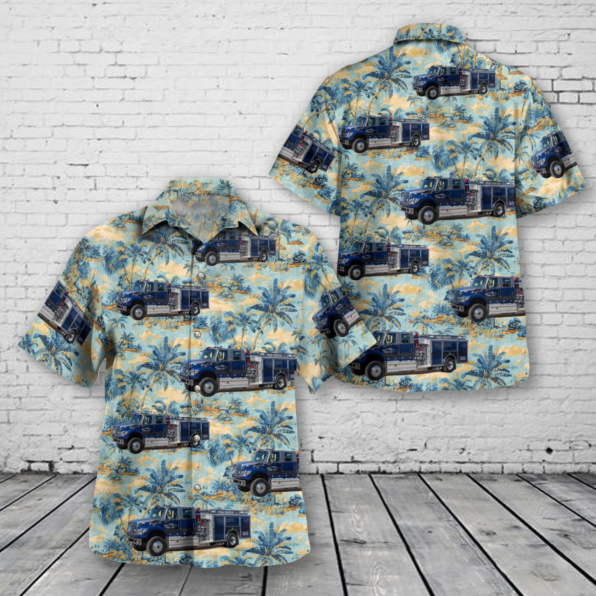 Schenectady, New York, Plotterkill Fire Department Hawaiian Shirt