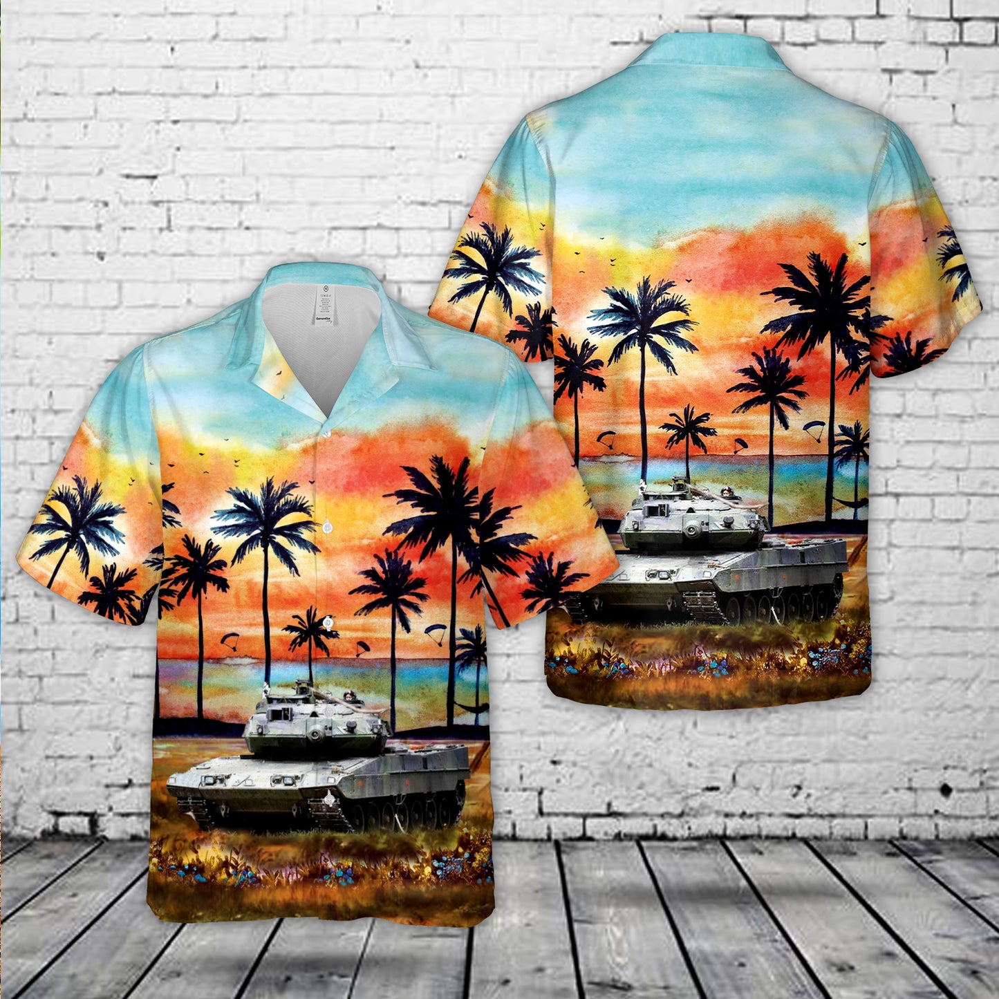 Swedish Army Leopard 2A5 Strv 122 Hawaiian Shirt